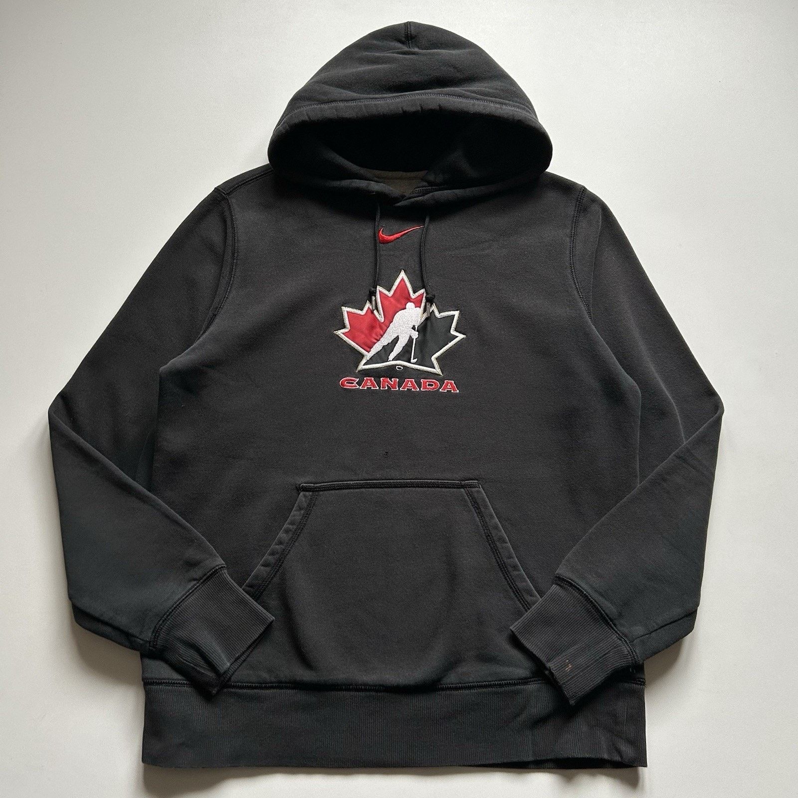 Vintage Nike Team Canada Hockey Hoodie Large Center Swoosh