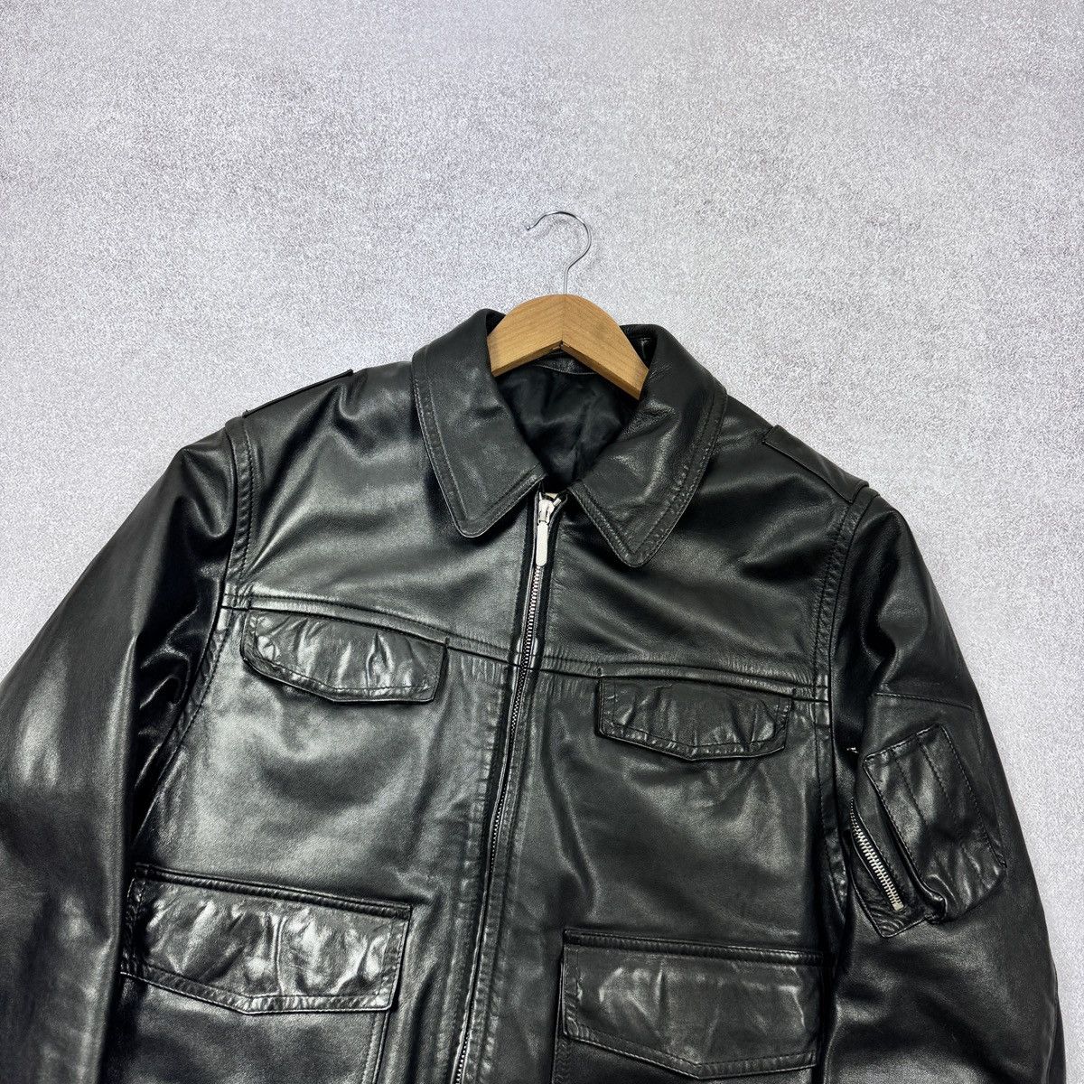 Vintage 1989 Vintage Men's Polizei Leather jacket Size 48 / M-L Size US M / EU 48-50 / 2 - 8 Thumbnail