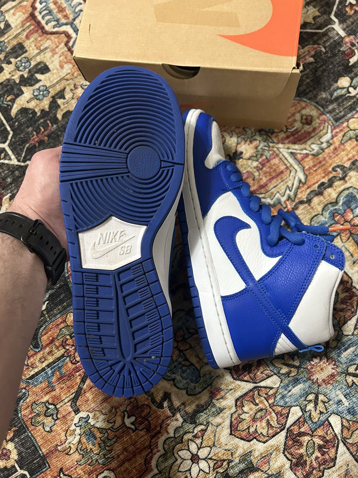 Nike SB Nike SB Dunk High Orange Label Varsity Royal Size US 9 / EU 42 - 4 Thumbnail