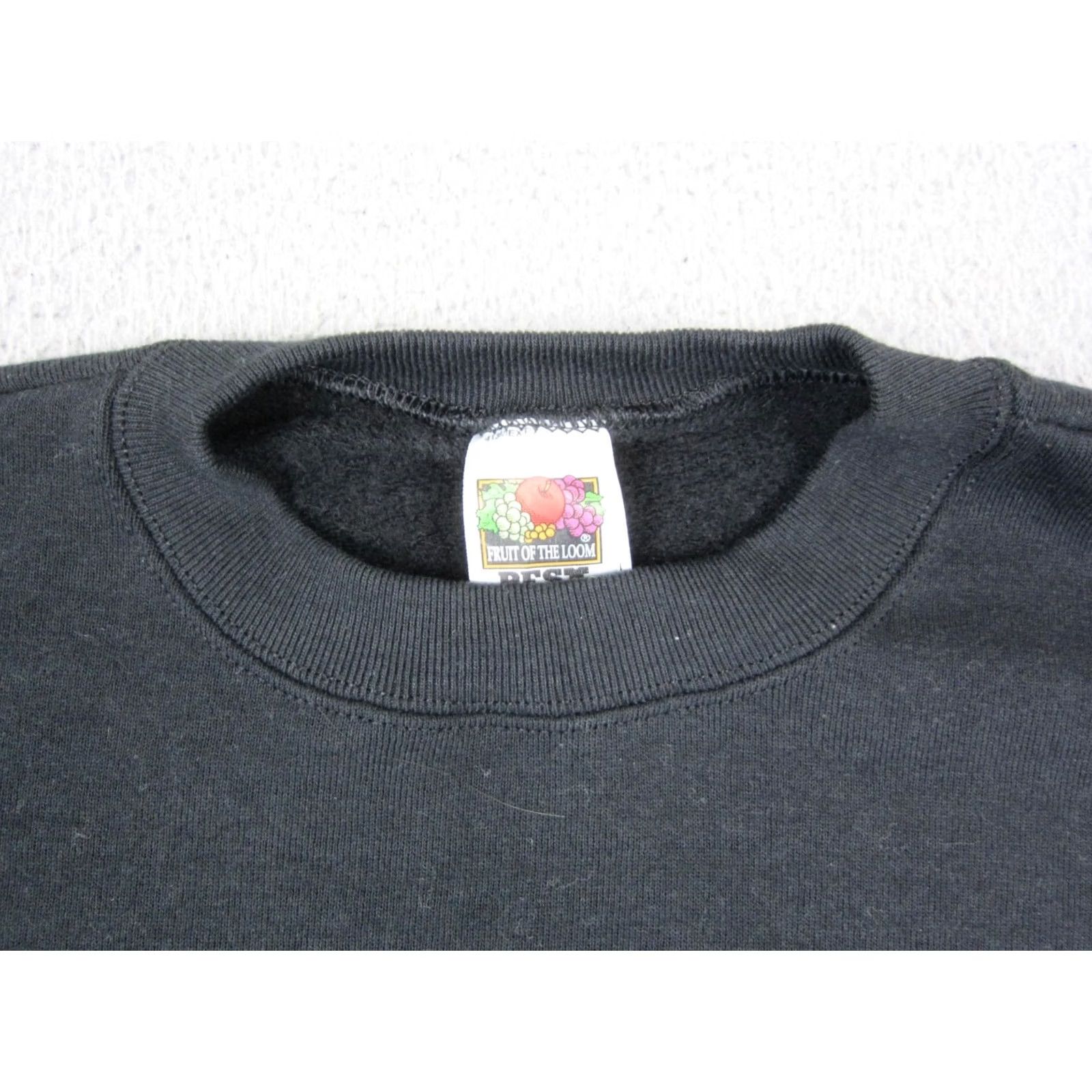 Fruit Of The Loom VINTAGE Fruit of the Loom Sweatshirt Adult XL Black Blank 90s Mens Pullover Size US XL / EU 56 / 4 - 3 Thumbnail