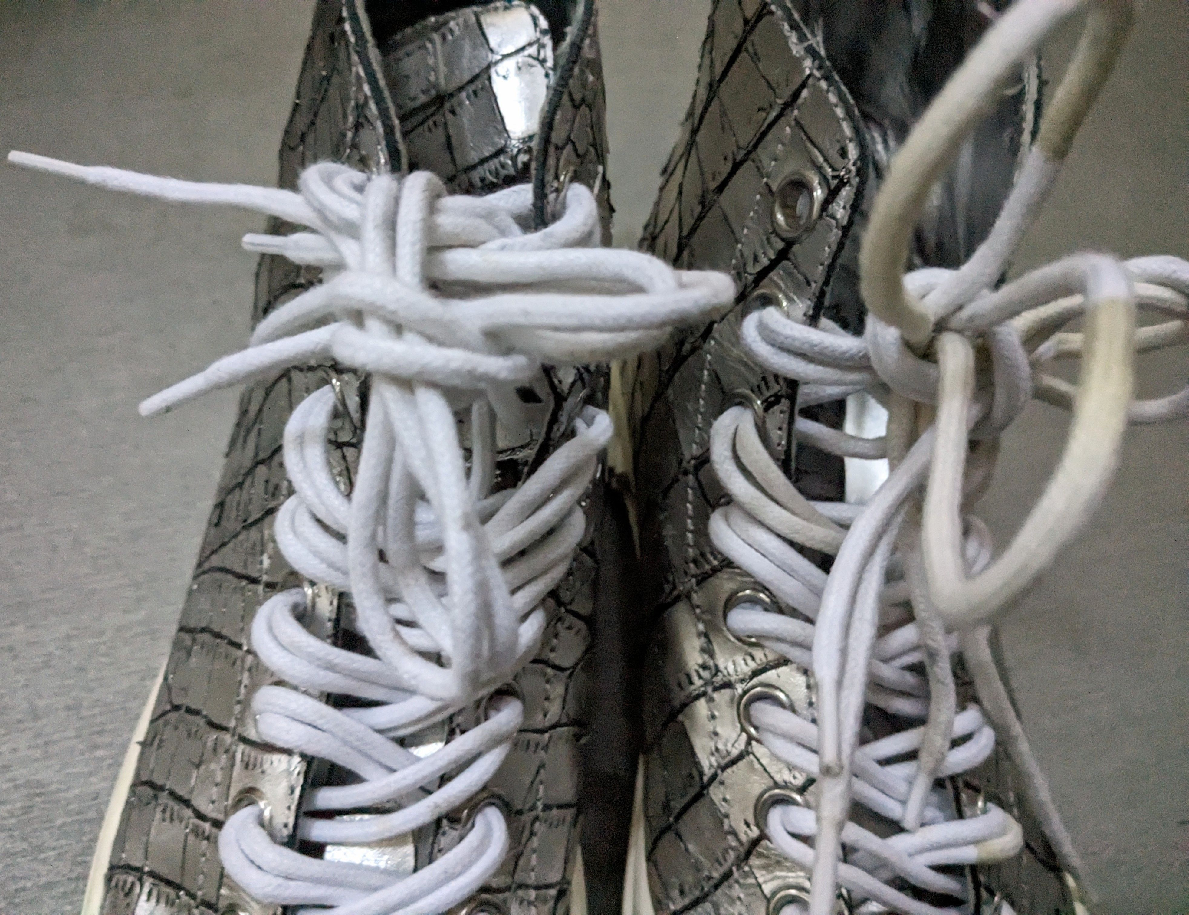 Giuseppe Zanotti Giuseppe Zanotti Sneakers Silver Crocodile Embossed High Top Size US 10 / EU 43 - 6 Thumbnail