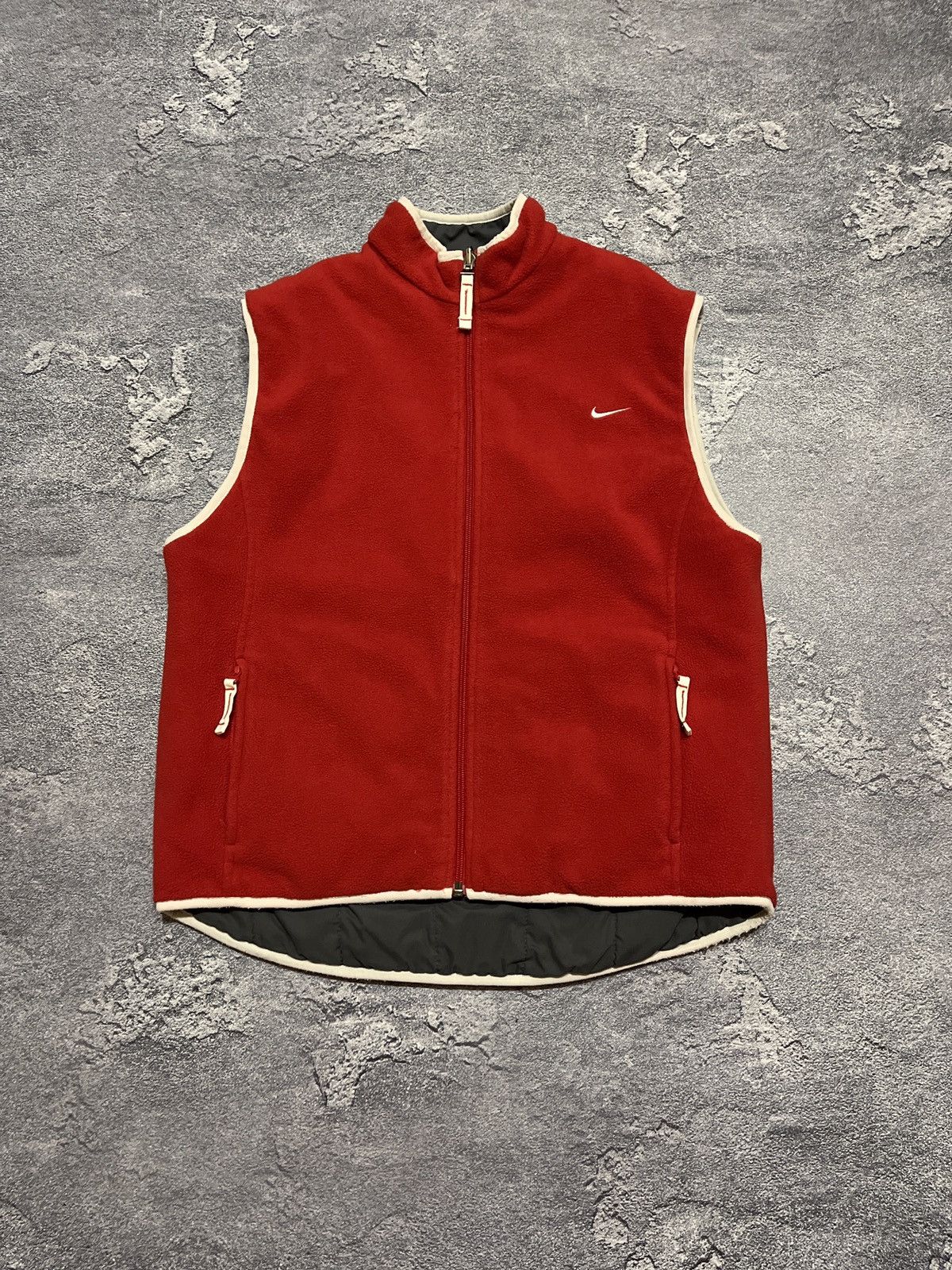 Nike × Vintage Nike Vintage Reversible Vest Red & Gray 90s Size US M / EU 48-50 / 2 - 4 Thumbnail