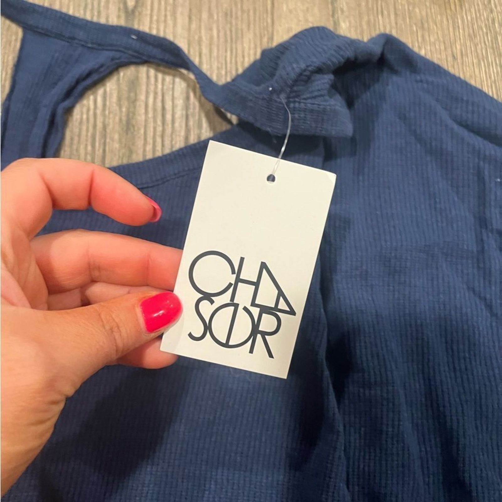 Vintage NWT Chaser Navy Dolman Sleeve T-Shirt Cutout Back Size S Size S / US 4 / IT 40 - 3 Thumbnail