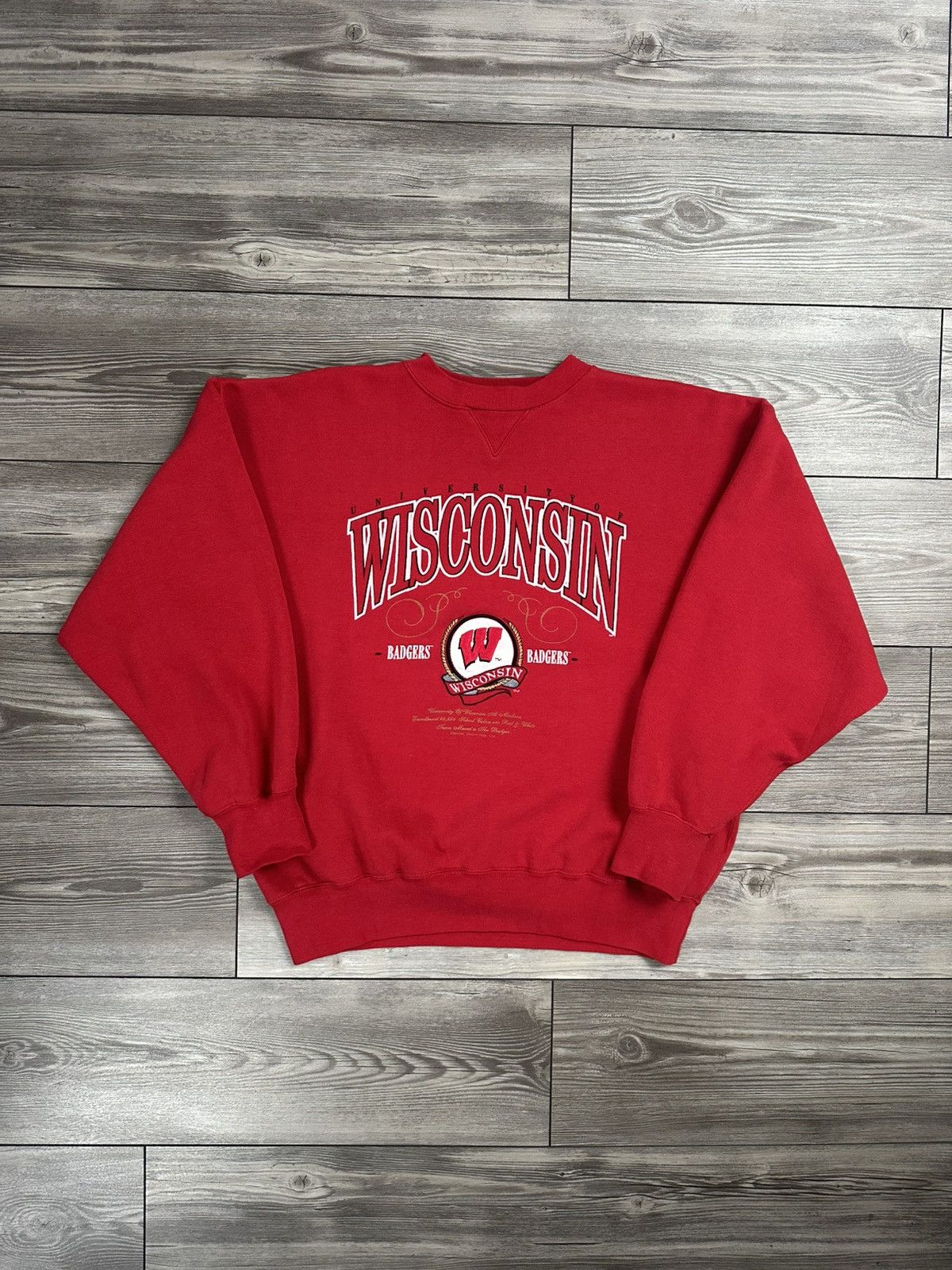 Vintage Vintage University Of Wisconsin Crewneck Size US L / EU 52-54 / 3 - 1 Thumbnail