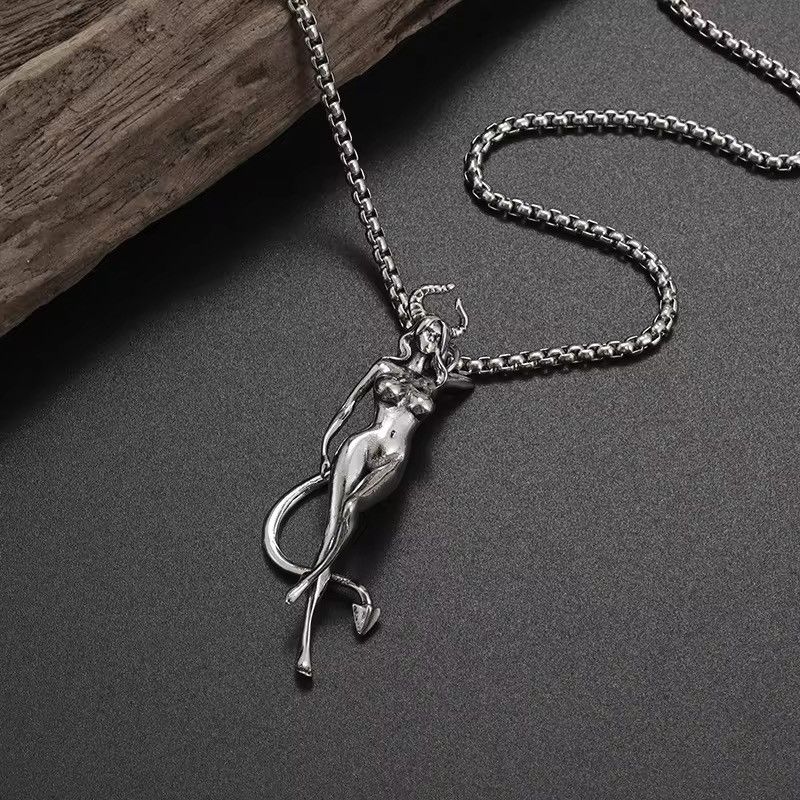 Jewelry Sexy Magic Horn Beautiful Girl Pendant Necklace Size ONE SIZE - 1 Thumbnail