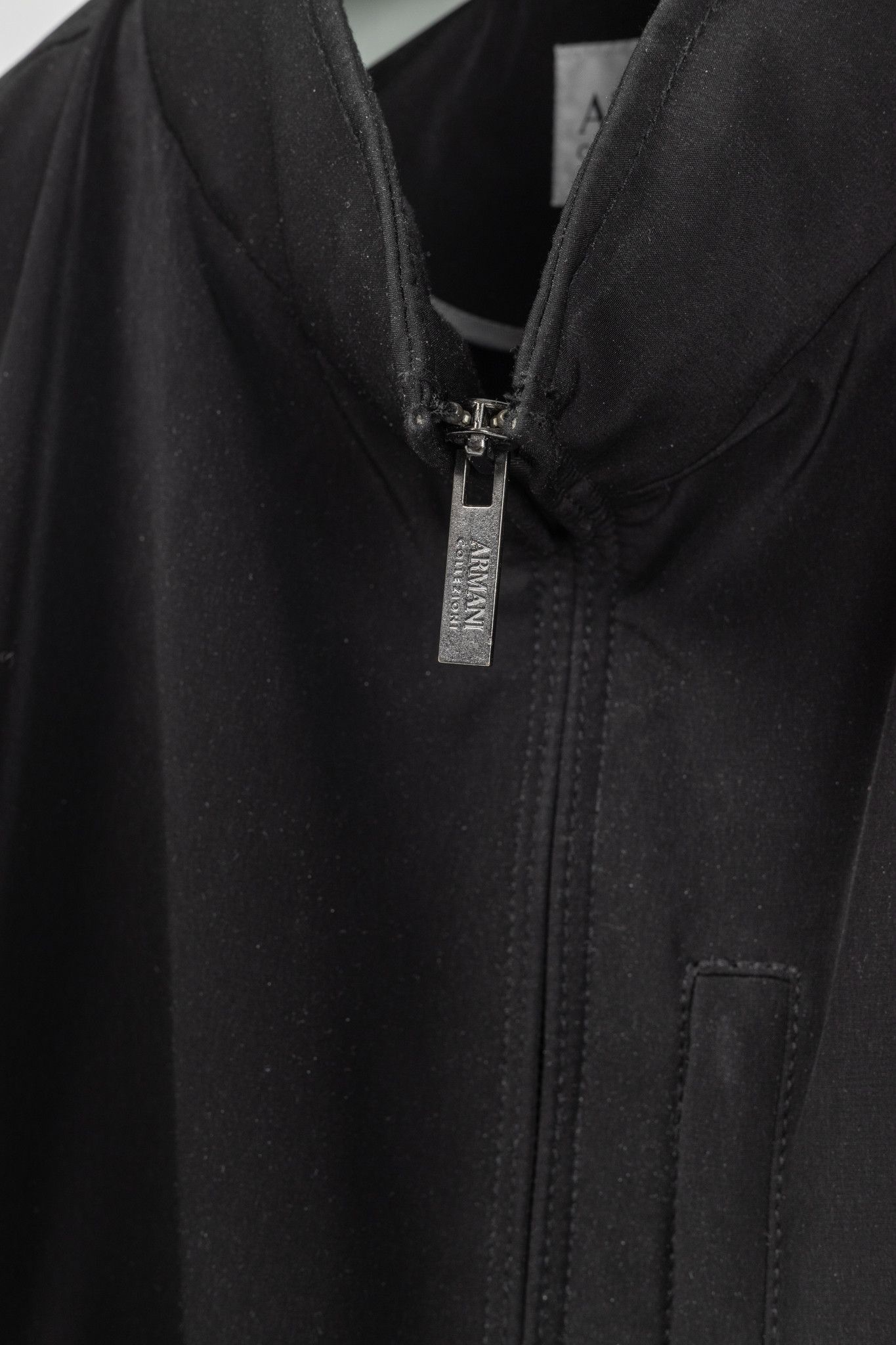 Armani Collezioni Armani Collezioni Black Water-Repellent Hidden-Hood Jacket Size US XL / EU 56 / 4 - 10 Thumbnail