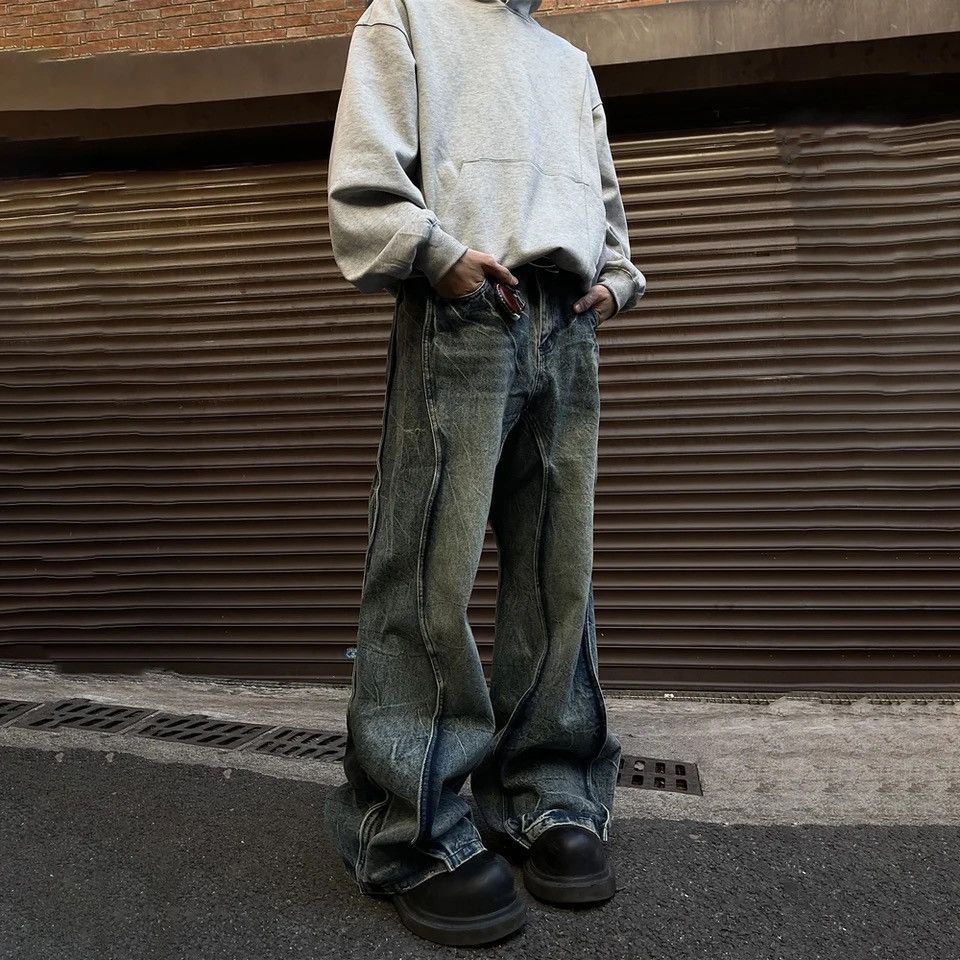 Japanese Brand × Vintage Baggy Jeans Men Vaqueros Goth Trousers Streetwear Size US 31 - 6 Thumbnail
