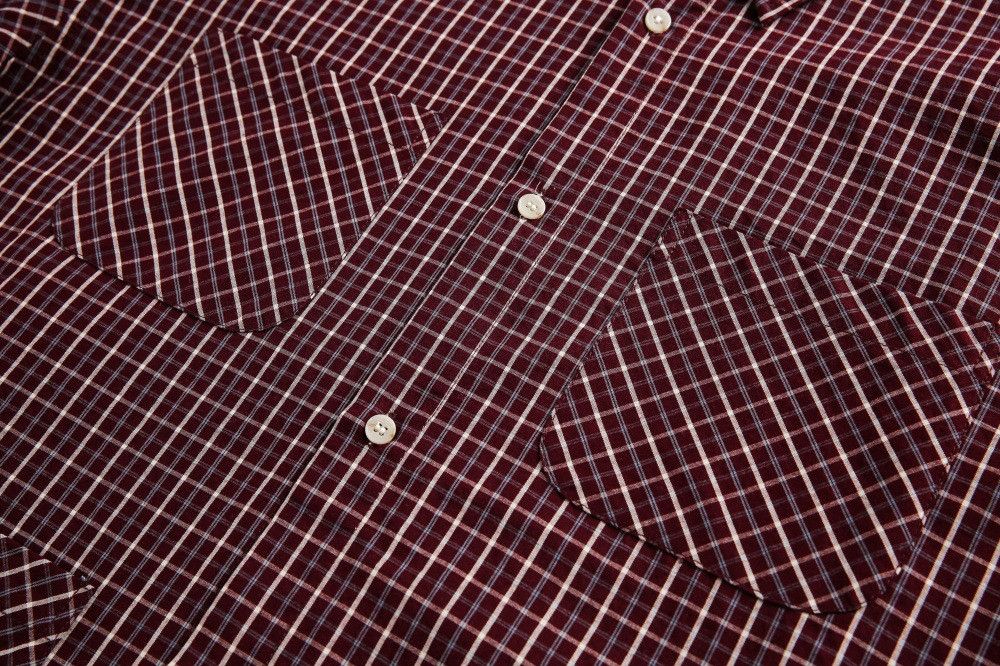 Japanese Brand × Vintage Men's Japanese style multi-pocket loose casual plaid shirt Size US M / EU 48-50 / 2 - 5 Thumbnail