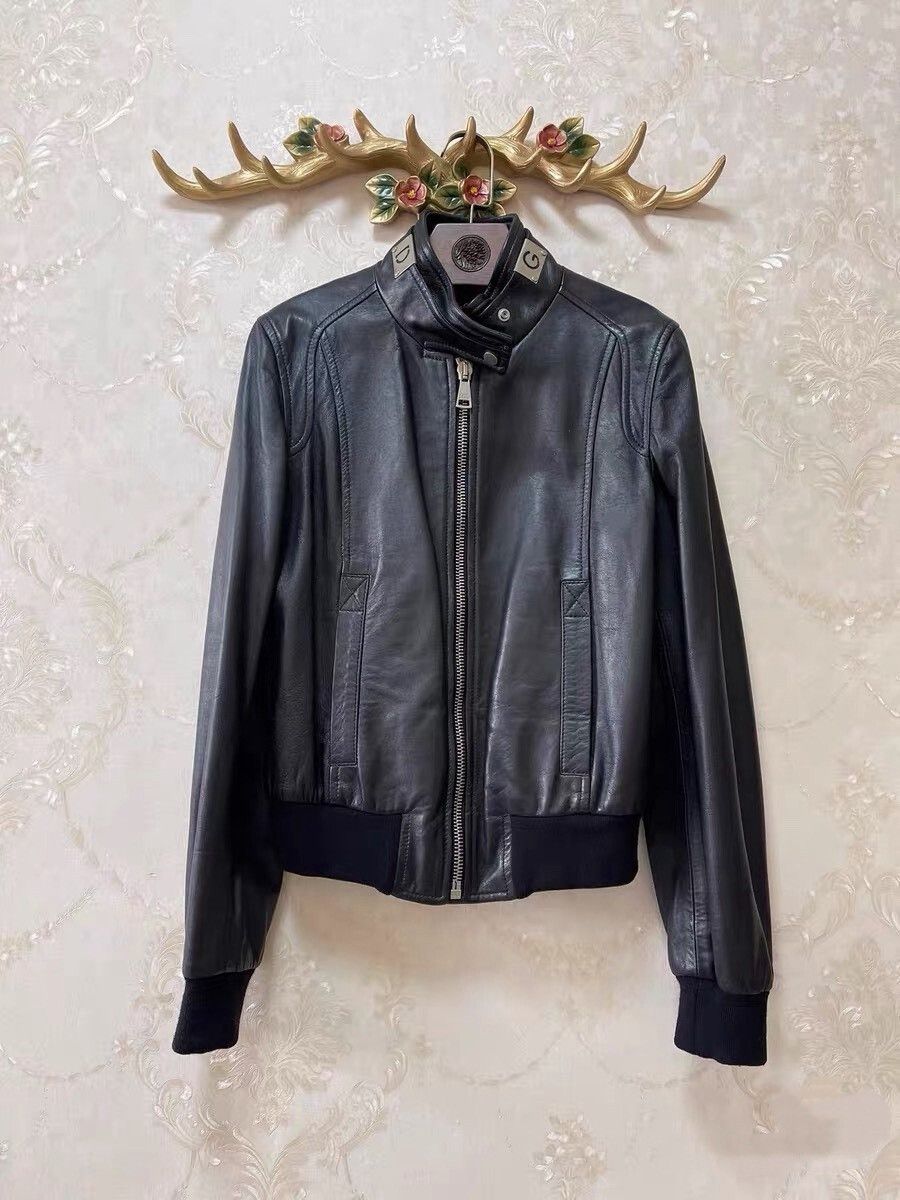 DGK DG Black Leather Jacket with Logo Size US XS / EU 42 / 0 - 1 Thumbnail