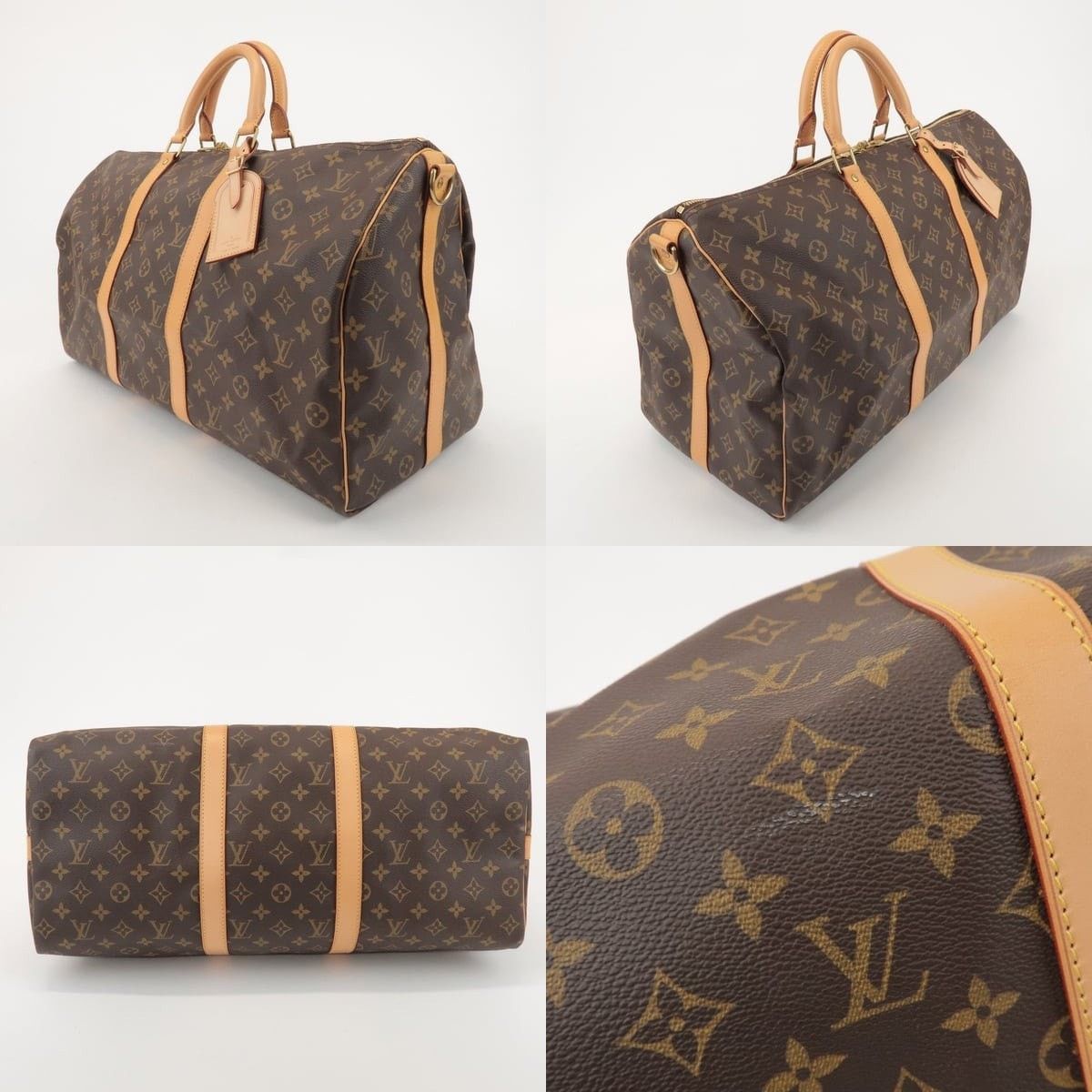 Louis Vuitton Louis Vuitton Monogram Keepall Bandouliere 50 Duffle Bag Size ONE SIZE - 3 Thumbnail