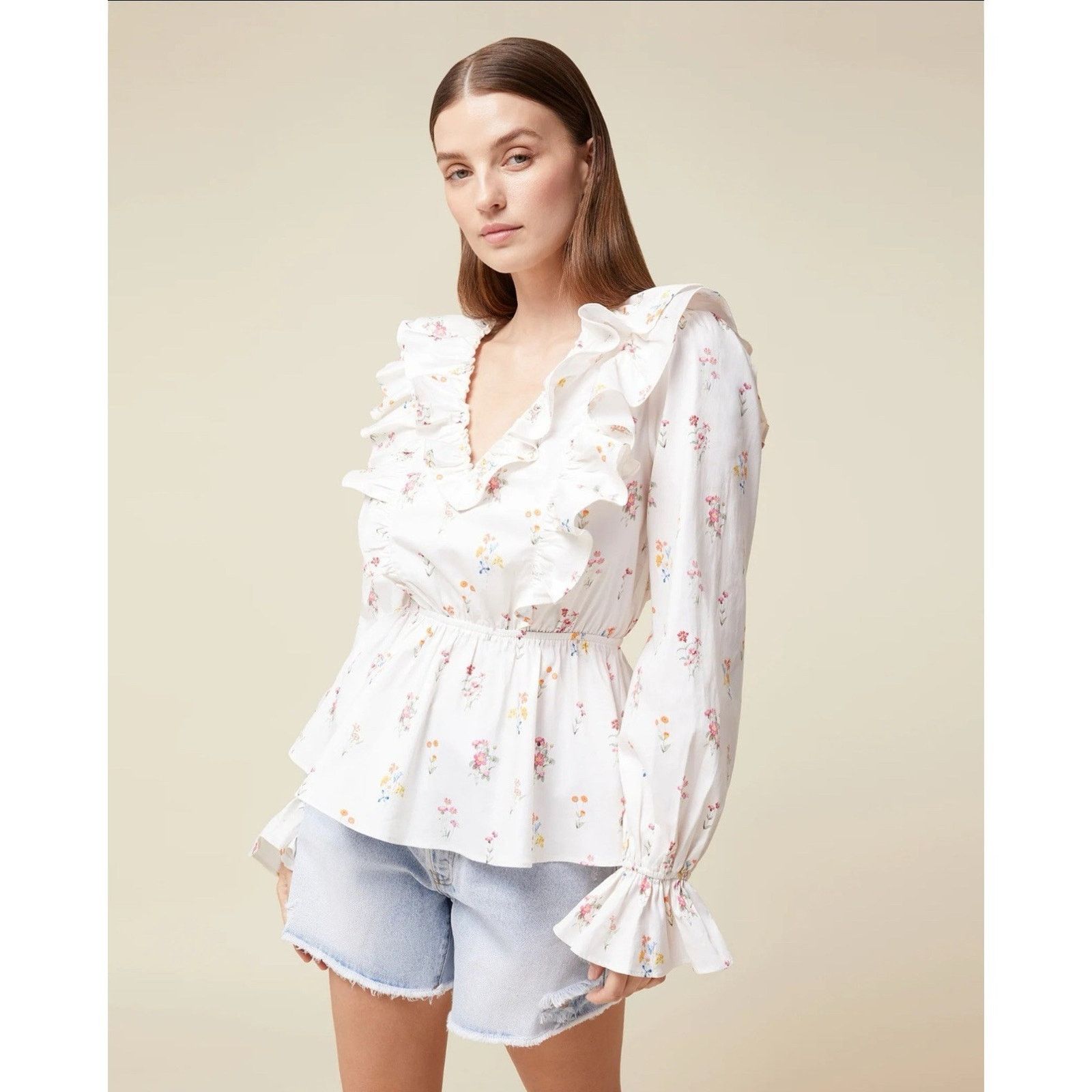 & Other Stories Rachel Parcell Poplin Blouse Floral Size M Size M / US 6-8 / IT 42-44 - 2 Thumbnail