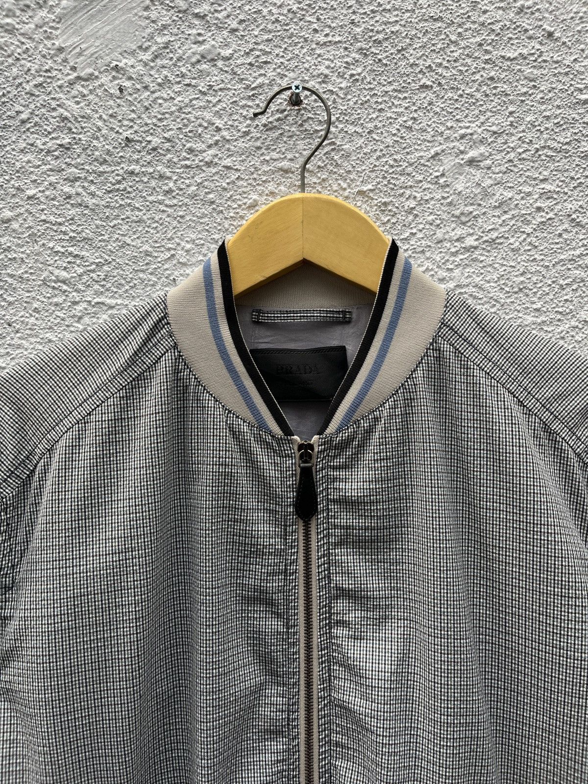 Prada SS09 Prada Blue Chic Squared Light Bomber Jacket Size US L / EU 52-54 / 3 - 2 Thumbnail