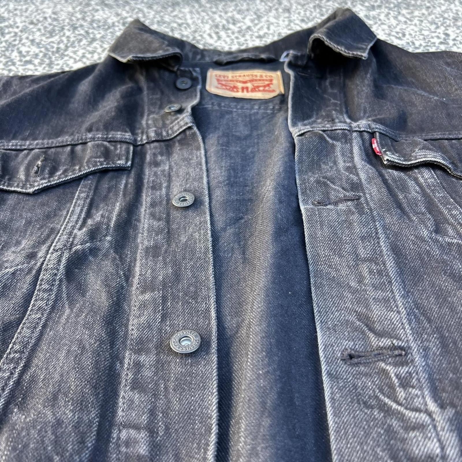 Levi's Vintage Levi’s Black Denim Jacket 🧥 Size US XL / EU 56 / 4 - 4 Thumbnail