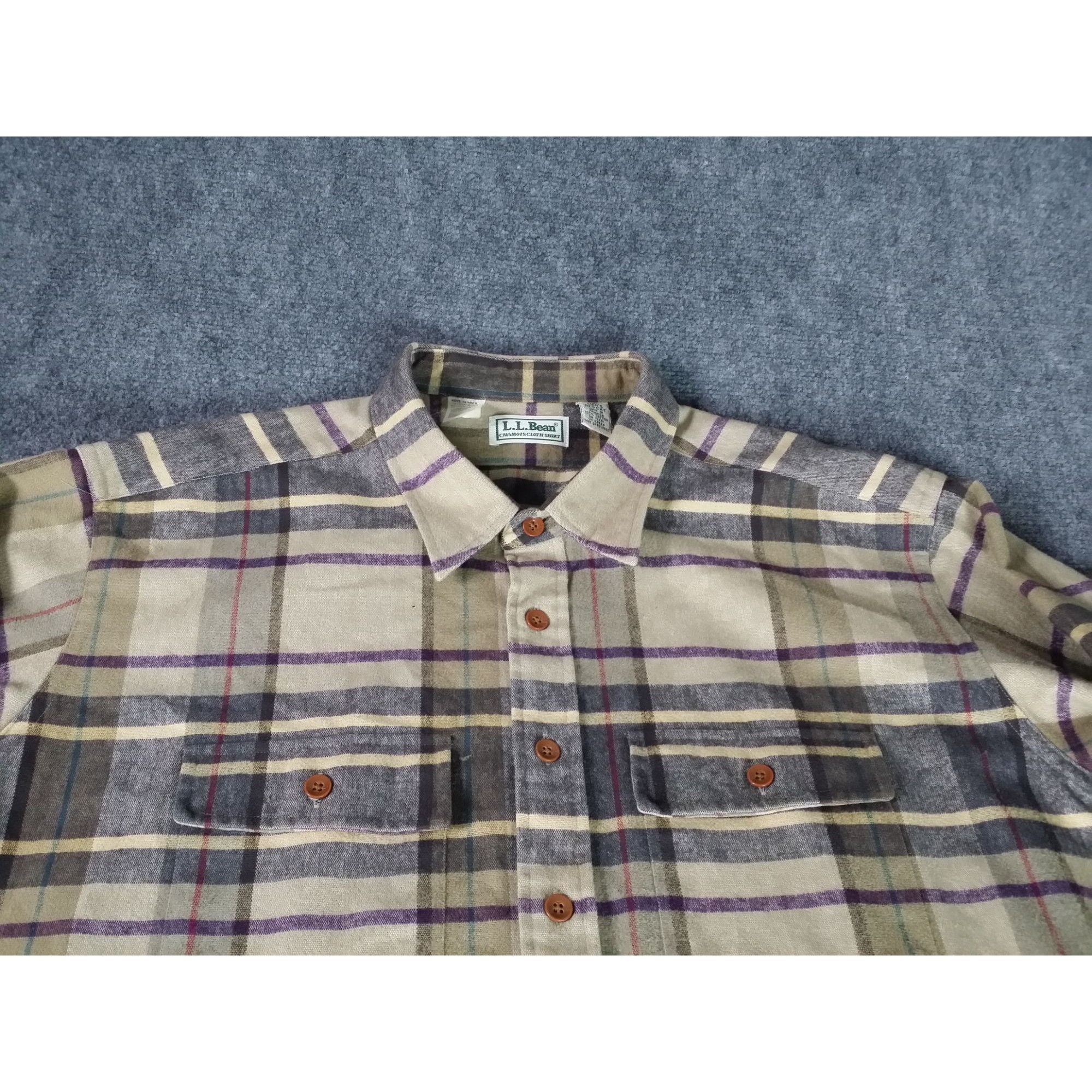 L.L. Bean L.L. Bean Plaid Button Up Shirt Men Sz XXL Chamois Cloth Cot Size US XXL / EU 58 / 5 - 2 Thumbnail