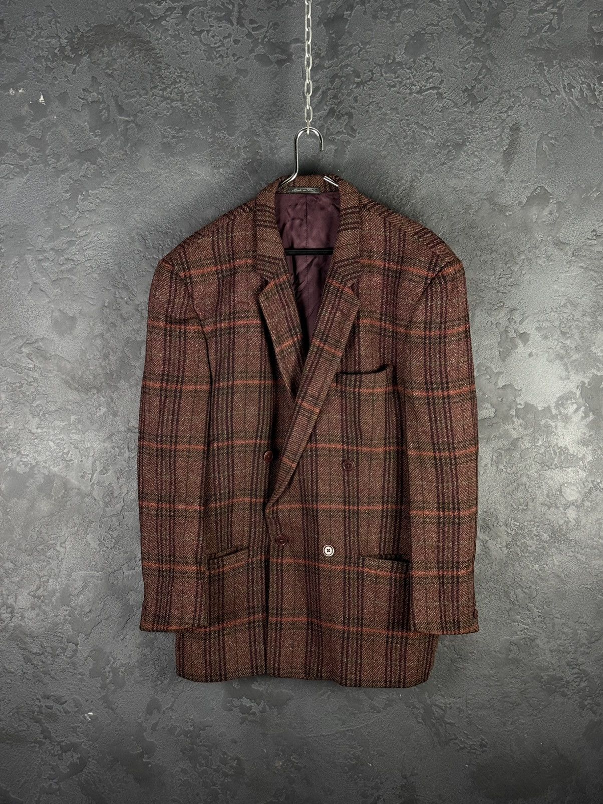 Versace Vintage Gianni Versace 80s-90s Double Breasted Blazer Wool Size 50R - 1 Thumbnail