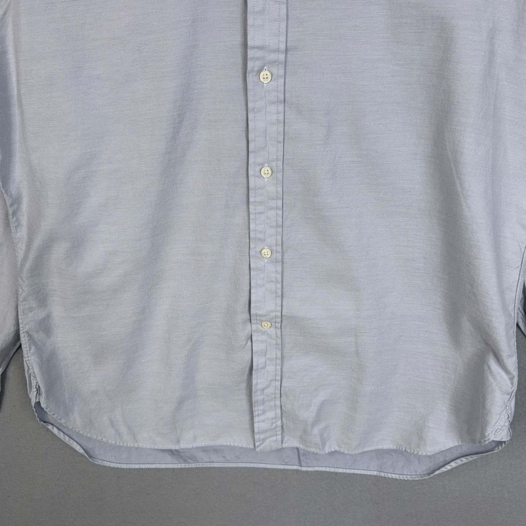 Polo Ralph Lauren Polo Ralph Lauren Shirt Mens 16 Blue Solid Long Sleeve Button Front Pony Logo (Used/Vintage) Size US L / EU 52-54 / 3 - 3 Thumbnail