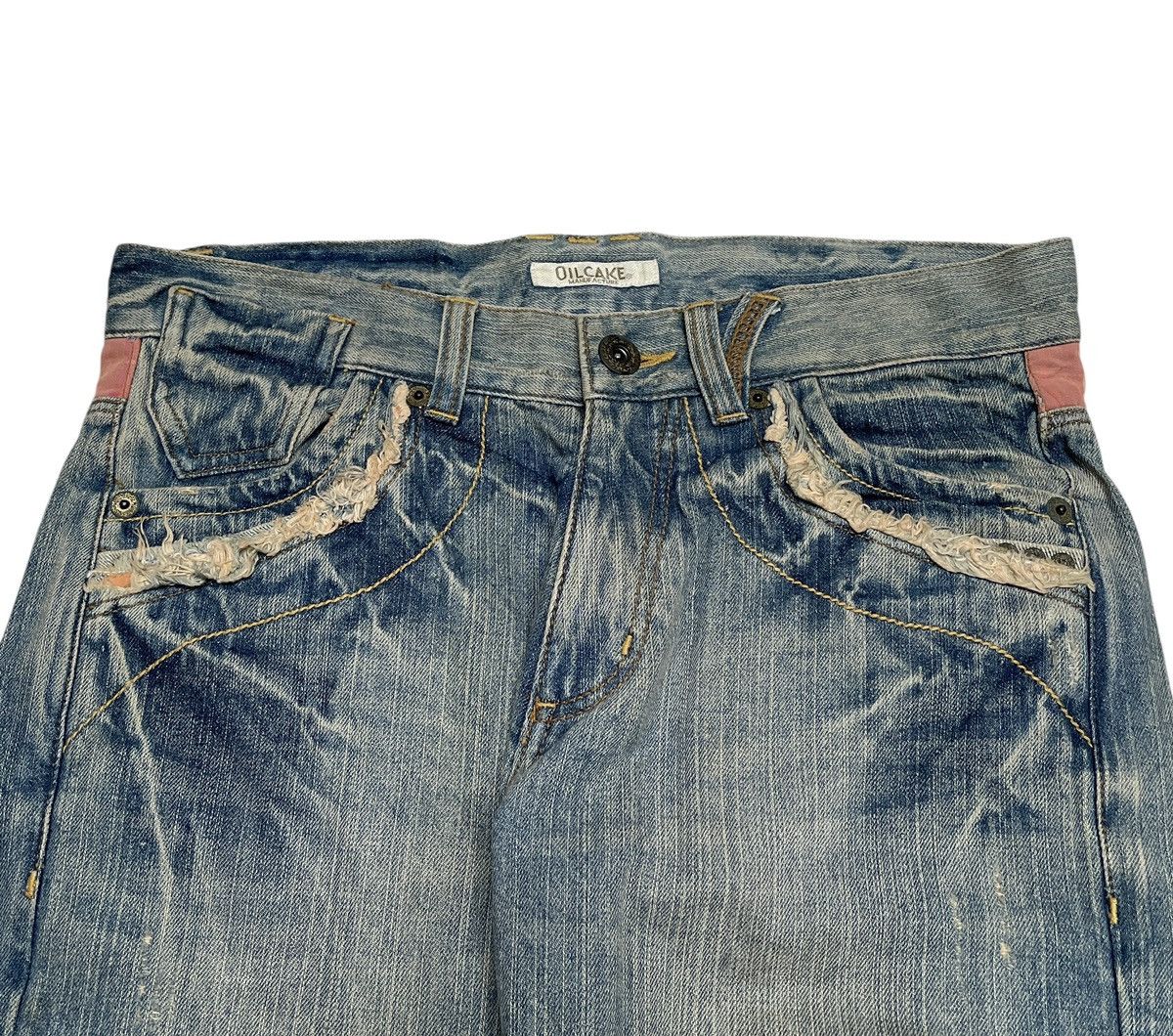 14th Addiction × Japanese Brand × Le Grande Bleu (L.G.B.) Rare Design Vintage Japanese Brand Oilcake Jeans 2000s Size US 33 - 3 Thumbnail
