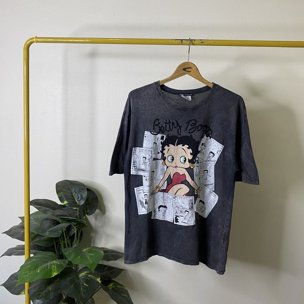 Zara Zara x Betty Boop Cartoon Black Stone Wash Collaboration Tee Size US M / EU 48-50 / 2 - 1 Thumbnail