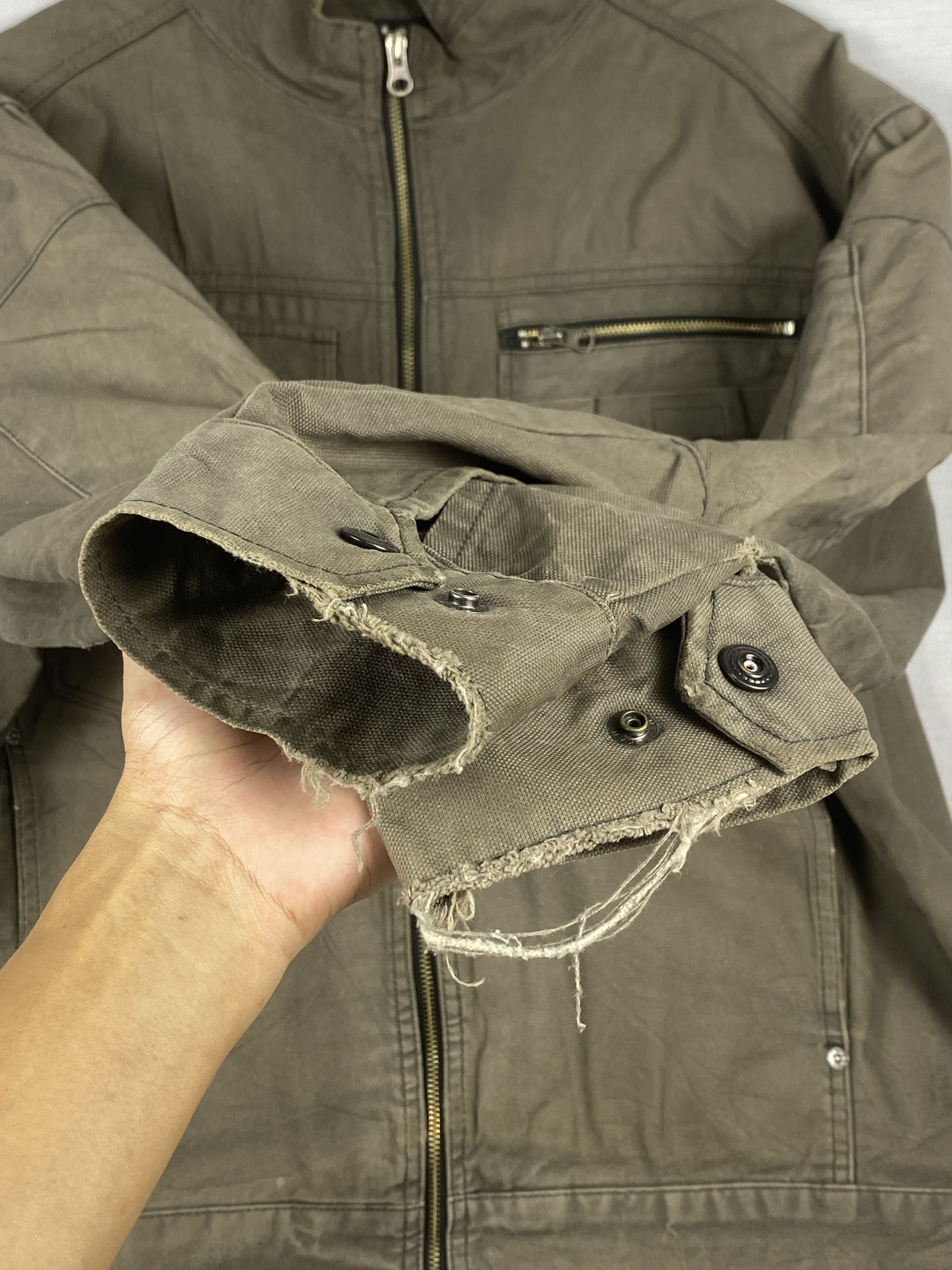 Japanese Brand Vintage Japanese Brand Multi Pocket Faded Canvas Jacket Size US L / EU 52-54 / 3 - 7 Thumbnail