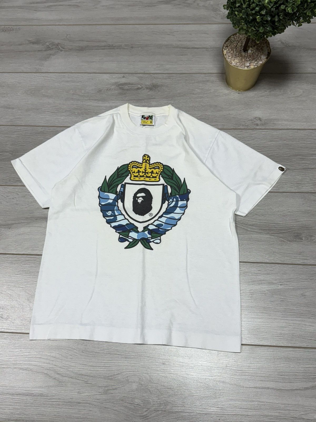 Bape Bape ape head crown camo tee shirt Japan Size US M / EU 48-50 / 2 - 2 Thumbnail
