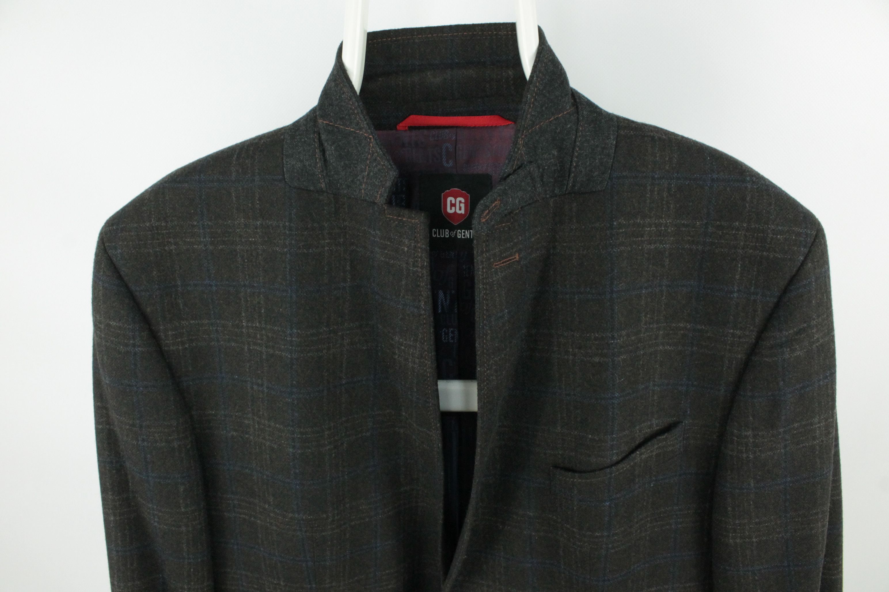 Other Club Of Gents Checked Wool Elbow Patch Sport Coat Jacket Size US L / EU 52-54 / 3 - 2 Thumbnail