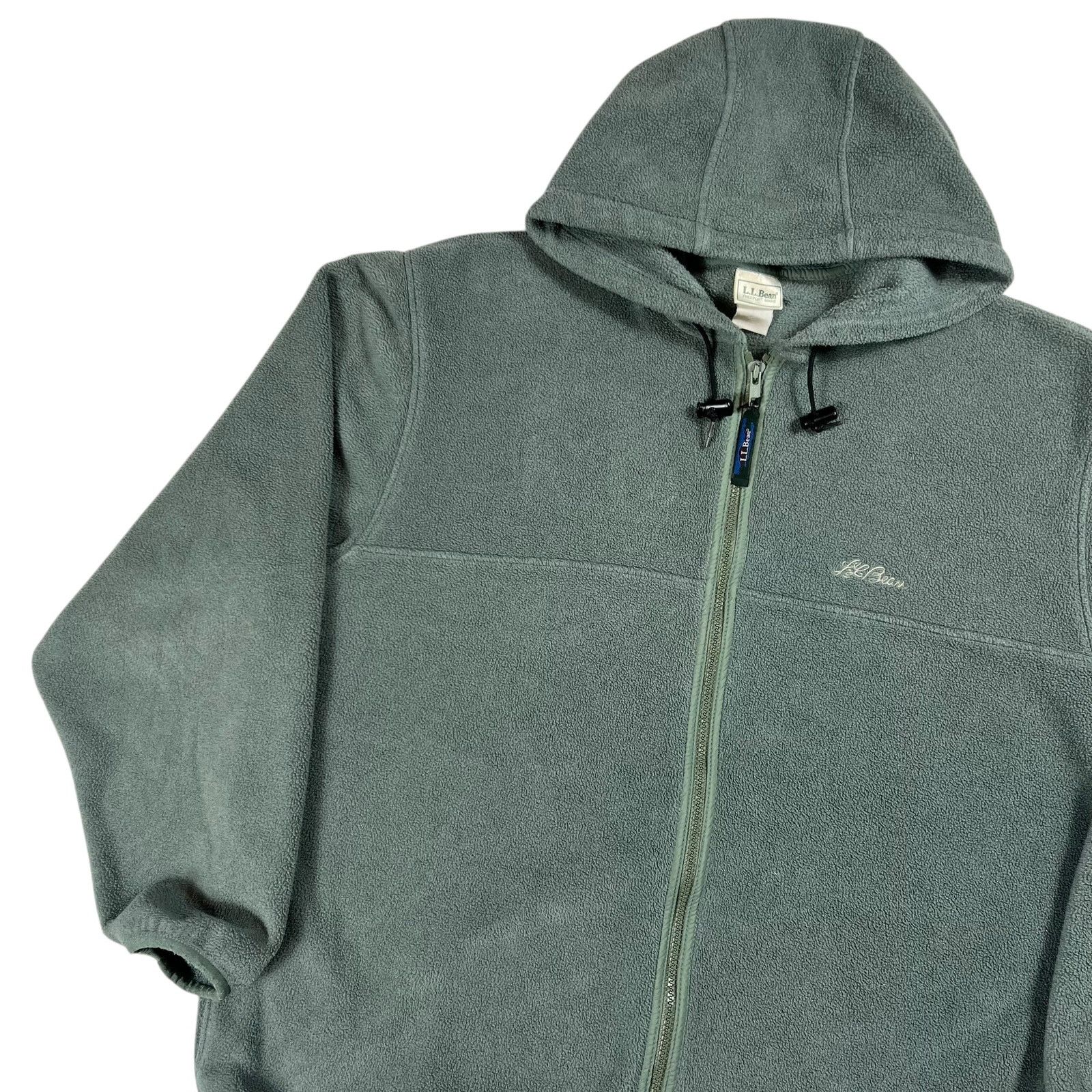L.L. Bean × Vintage Vintage 90s L.L. Bean tea green full zip fleece hoodie (XL) Size US XL / EU 56 / 4 - 4 Thumbnail