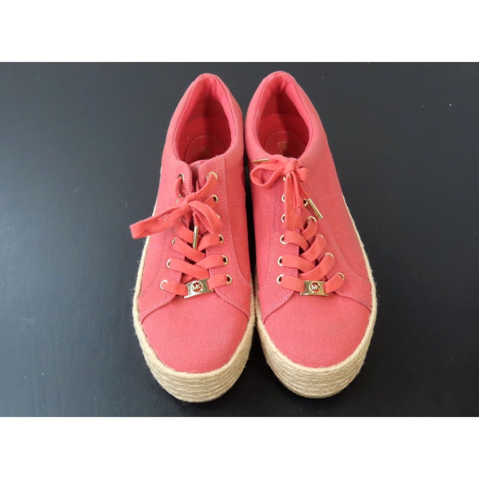 Michael Kors Michael Kors LIBBY Cotton Canvas Espadrille Platform Sneakers Women's Size 10M Pink Platform Espadrille Sneakers Mens Womens Girls Size US 10 / IT 40 - 2 Thumbnail
