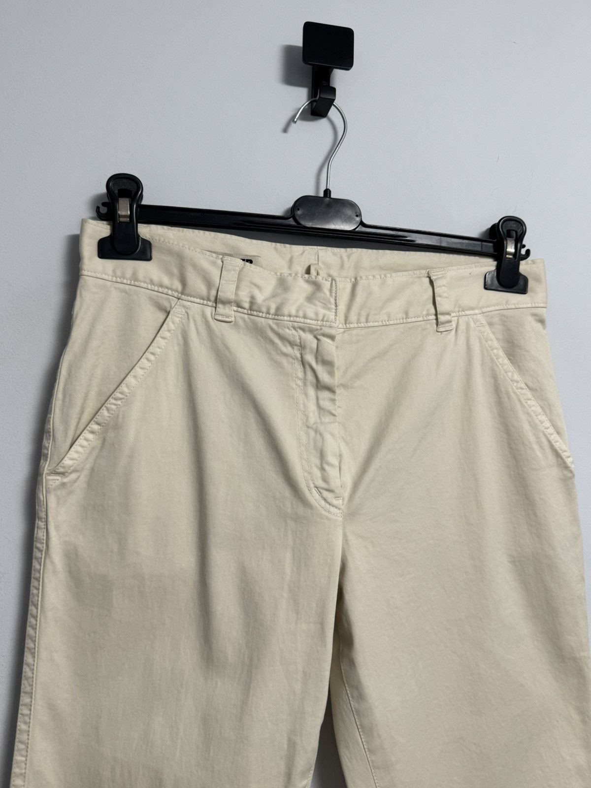 Jil Sander Jil Sander Women’s Pants Beige Luxury Cotton size 36 Size 25" / US 0 / IT 36 - 4 Thumbnail