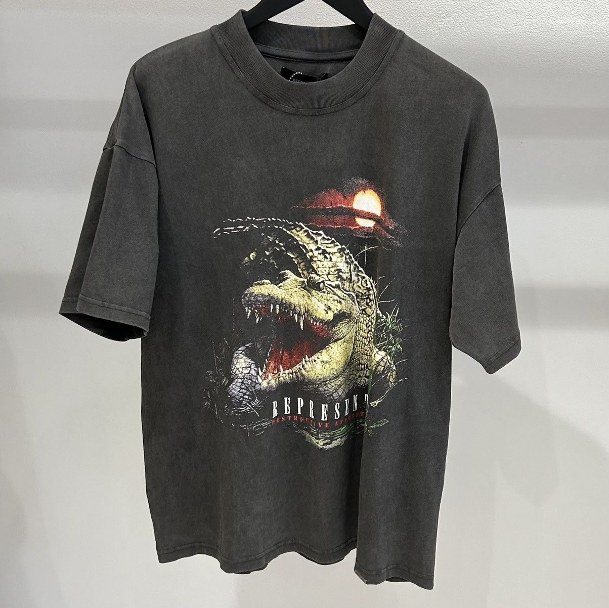 image of Represent Clo Represent Destructive Appetite Tee Vintage Grey, Men's (Size Medium)