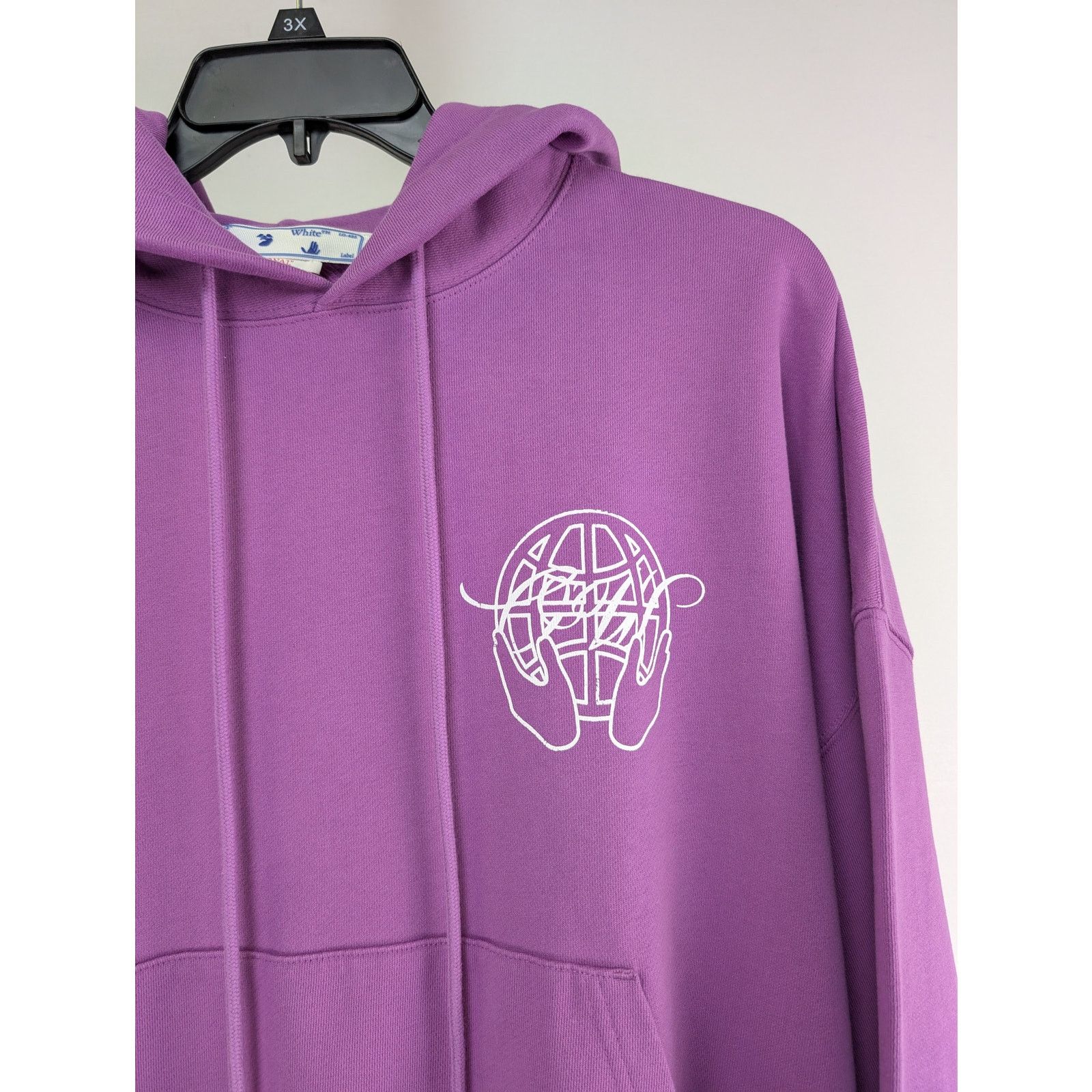 Off-White o1rshd1 Hand Arrow Boxy Hoodie in Orchid/White Size US S / EU 44-46 / 1 - 5 Thumbnail