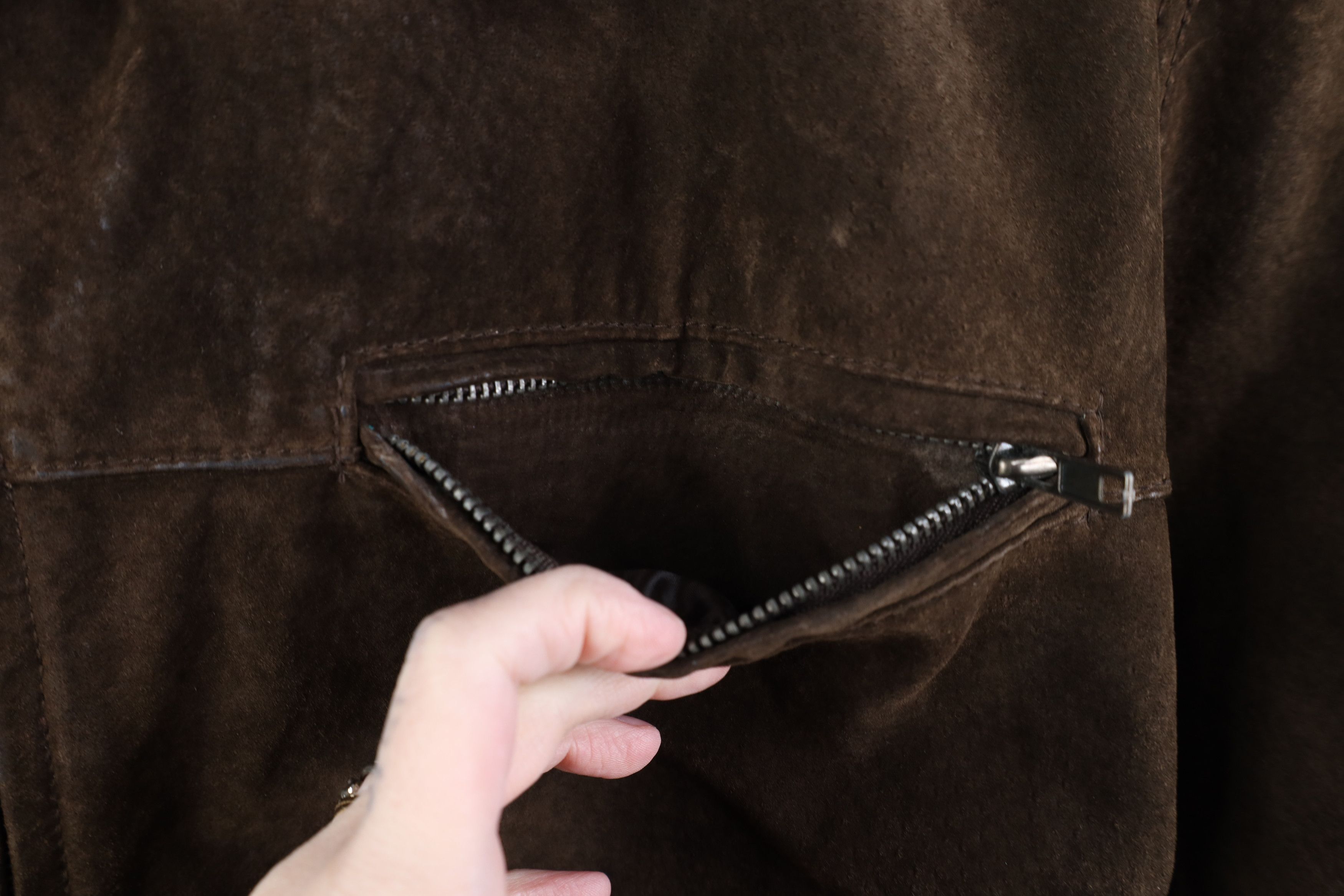 Vintage Vintage 90s Y2K Streetwear Suede Leather Bomber Jacket Size US XL / EU 56 / 4 - 8 Thumbnail