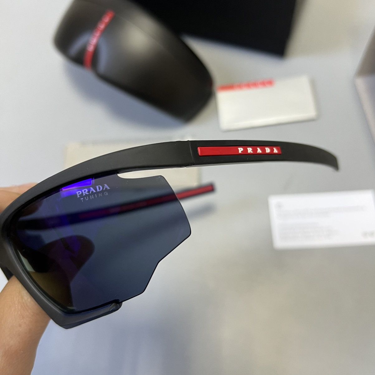 Prada Prada Linea Rossa 0PS 07YS NEW Black Sunglasses men’s y2k Size ONE SIZE - 2 Thumbnail