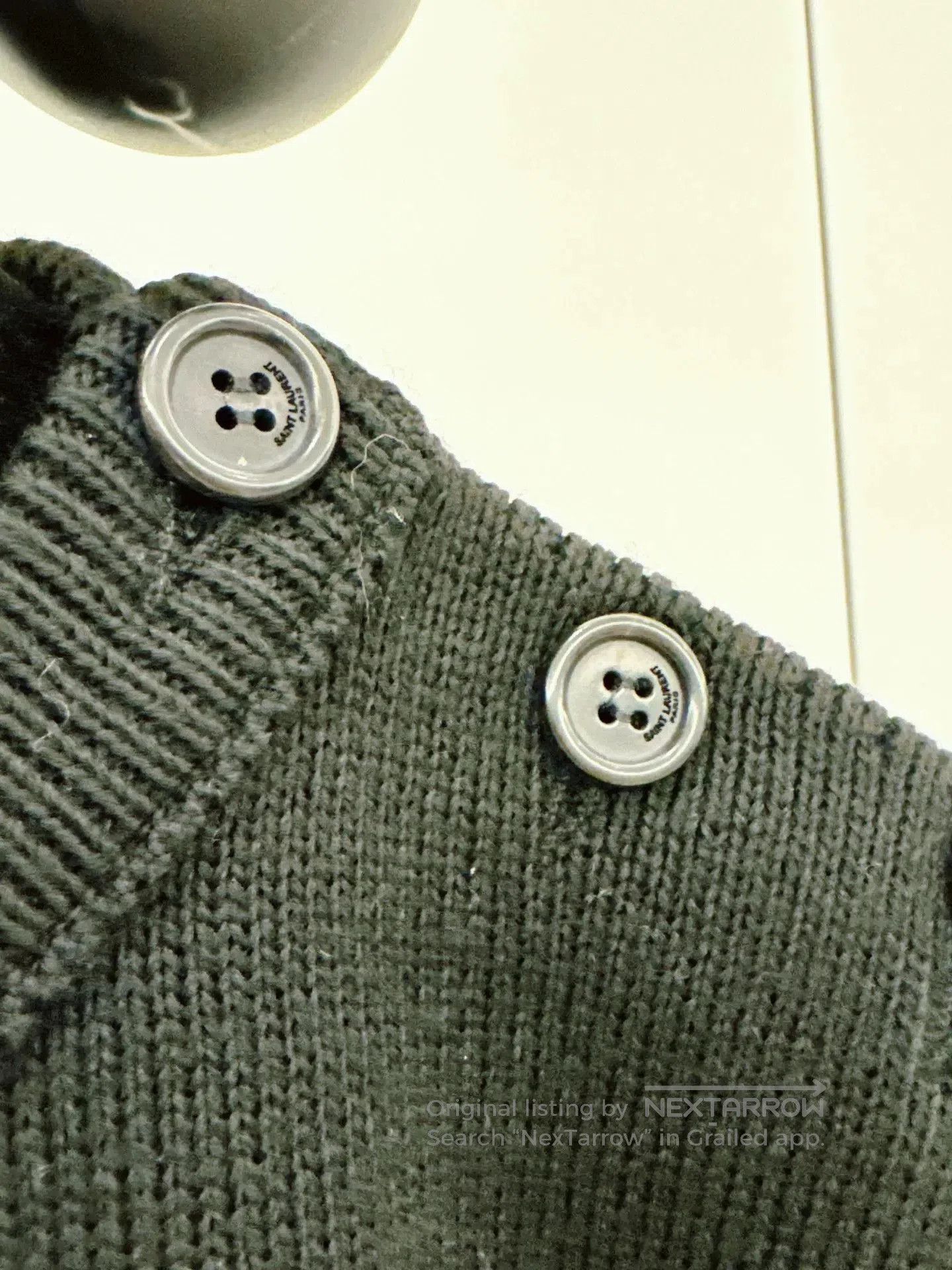 Saint Laurent Paris YSL Black Silver Striped Sweater. Size S / US 4 / IT 40 - 4 Thumbnail