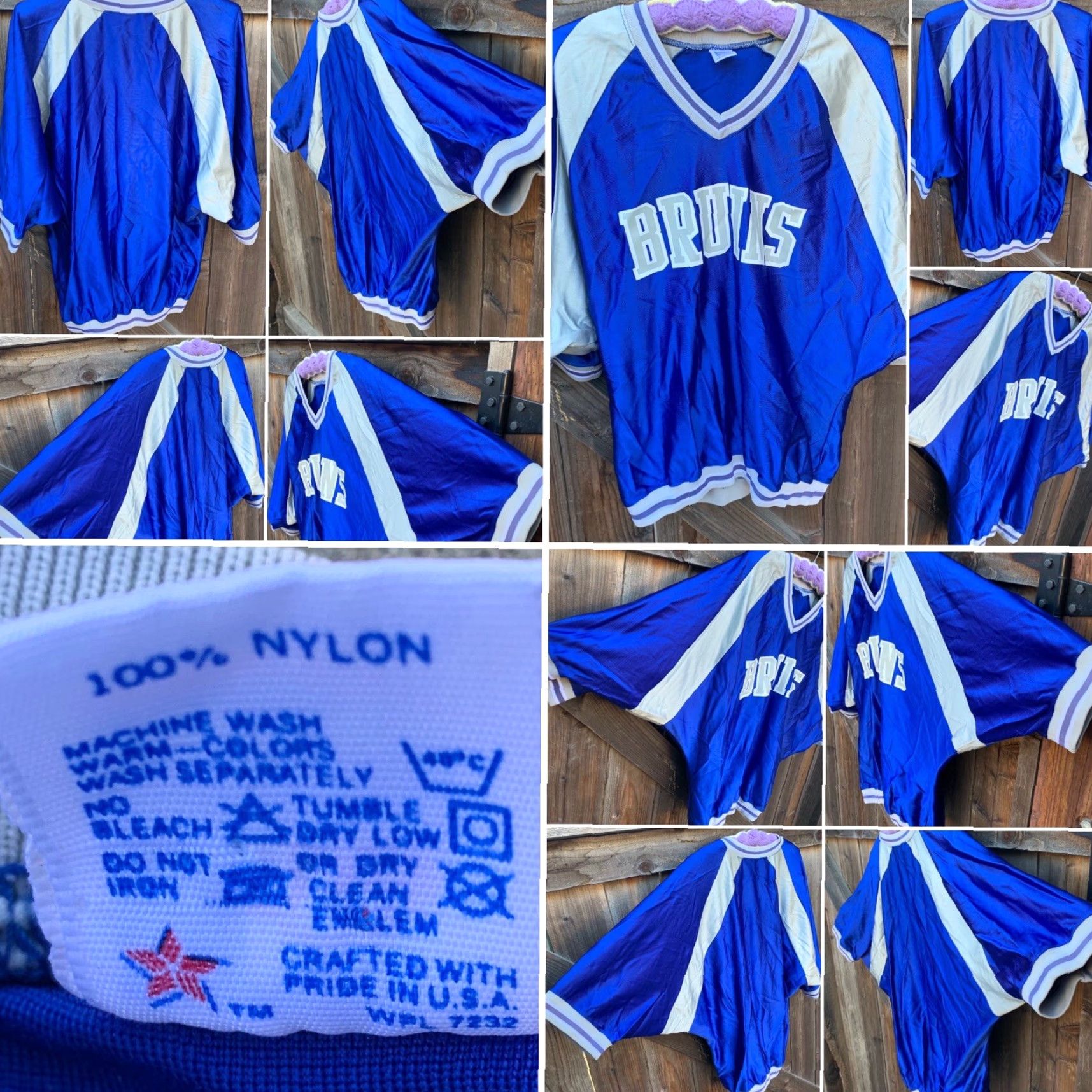 Russell Athletic Vintage Bruins Football Jersey Misses L Made In USA 80s 90s Dolman Sleeves Size L / US 10 / IT 46 - 3 Thumbnail