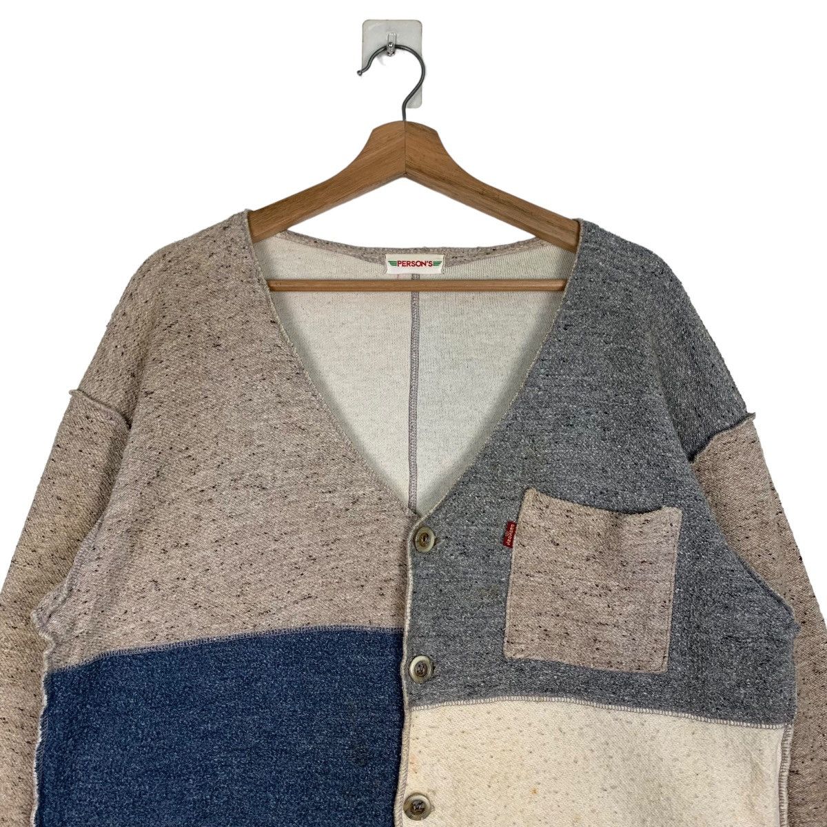 PERSON'S PERSON’S Patchwork Design Cardigan #0314-C14 Size US M / EU 48-50 / 2 - 3 Thumbnail