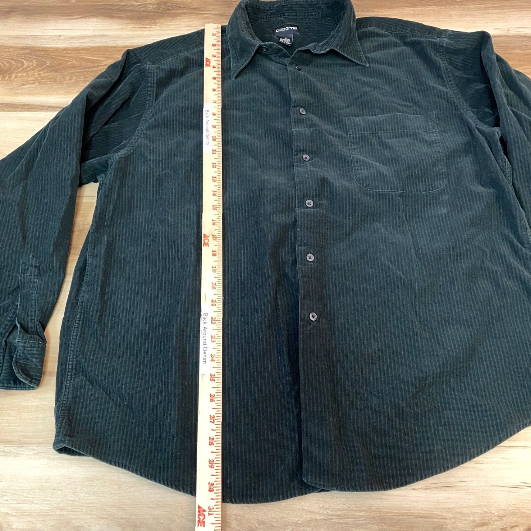 Liz Claiborne Claiborne Corduroy Button Up Shirt Long Sleeve Mens XL Cotton Y2K Size US XL / EU 56 / 4 - 4 Thumbnail