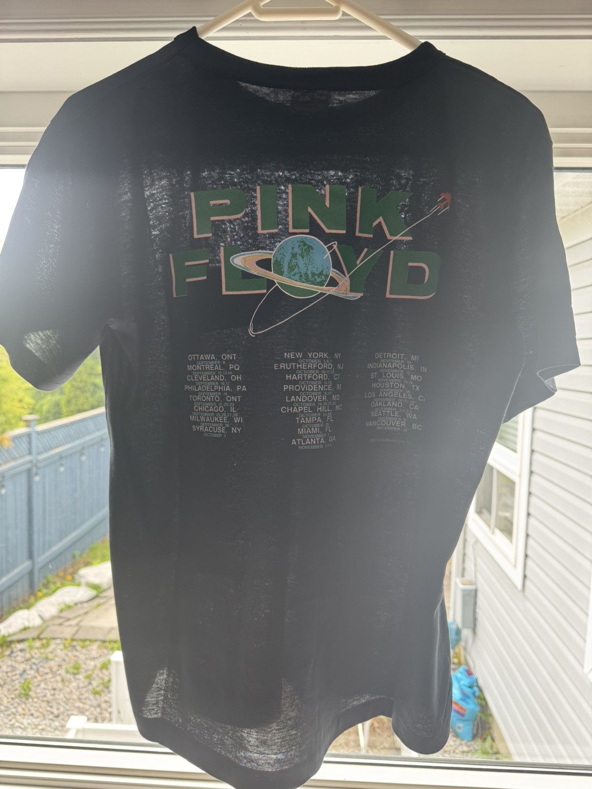 Vintage Rare Vintage Pink Floyd 80s Dark Side Band Tee Single Stitch Size US L / EU 52-54 / 3 - 7 Thumbnail