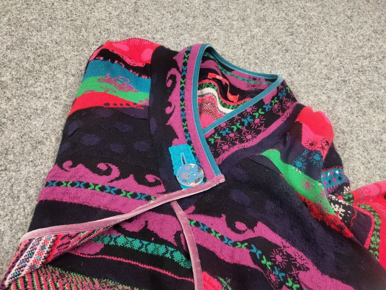 Designer Oliver Philips Floral pattern Merino wool Cropped Cardigan Size S / US 4 / IT 40 - 13 Thumbnail