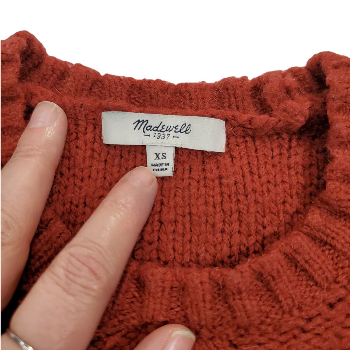 Madewell Madewell | Firelight Wool & Alpaca Blend Cable Sweater | XS Size XS / US 0-2 / IT 36-38 - 7 Thumbnail