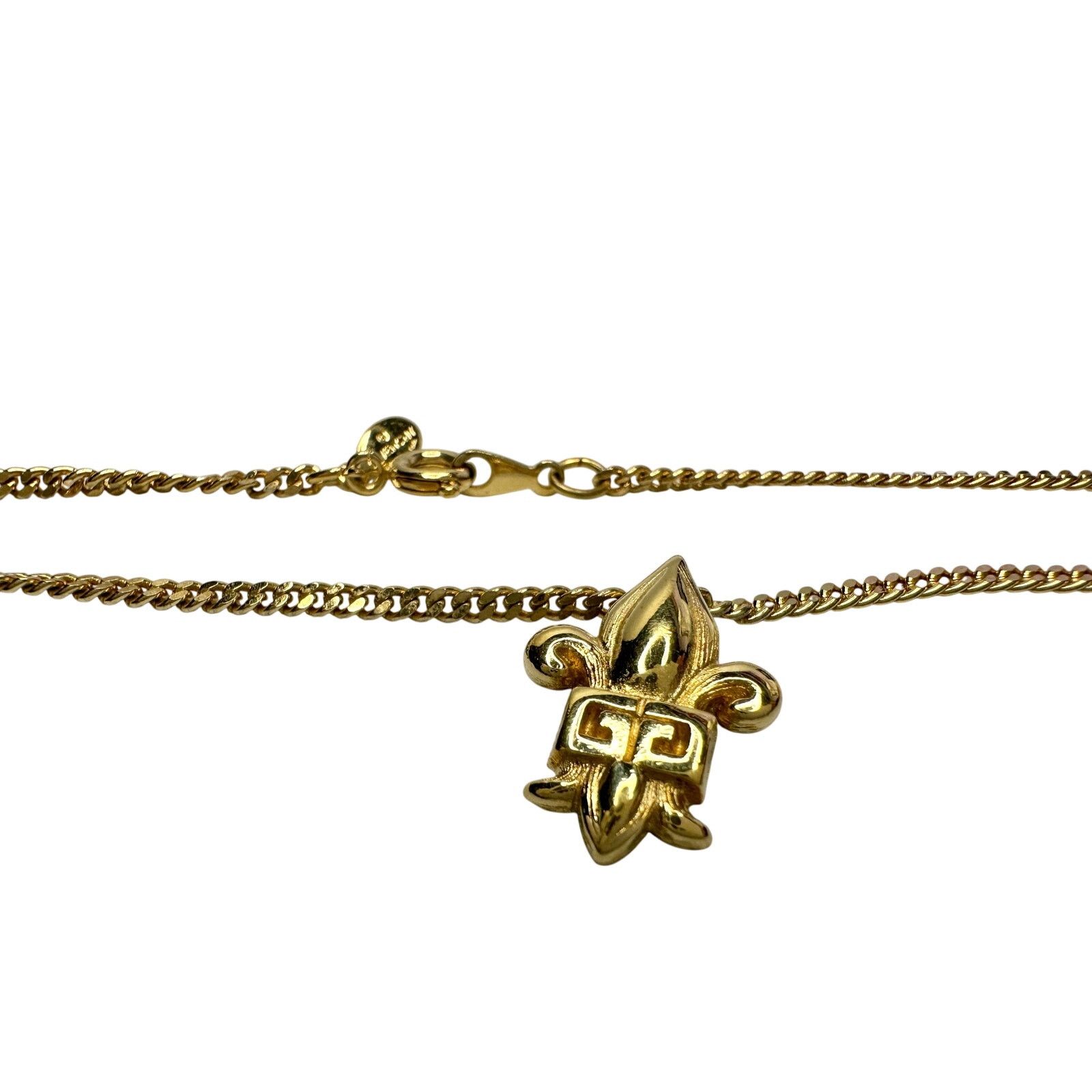 Givenchy Vintage Givenchy Gold Plated Fleur-De-Lis Pendant Necklace Size ONE SIZE - 4 Thumbnail