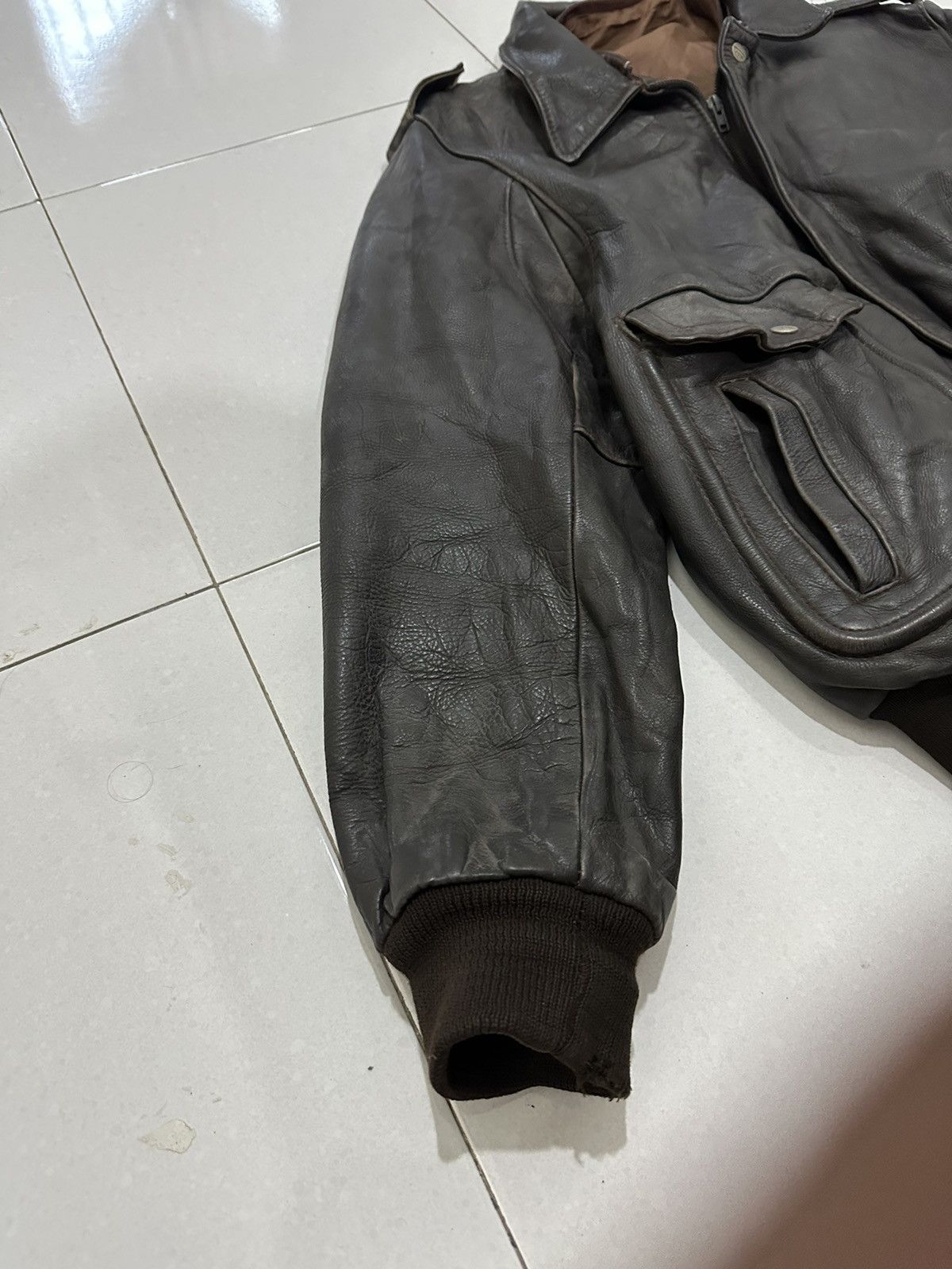 Vintage VTG Giorgio Paris Leather Jacket Size US L / EU 52-54 / 3 - 4 Thumbnail