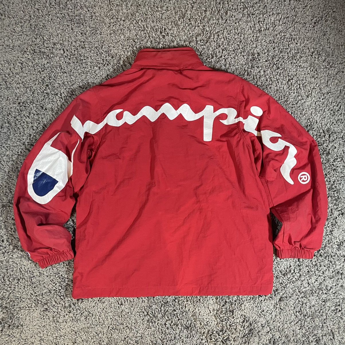 Champion × Supreme 2018SS Supreme Champion Track Hooded Jacket Red