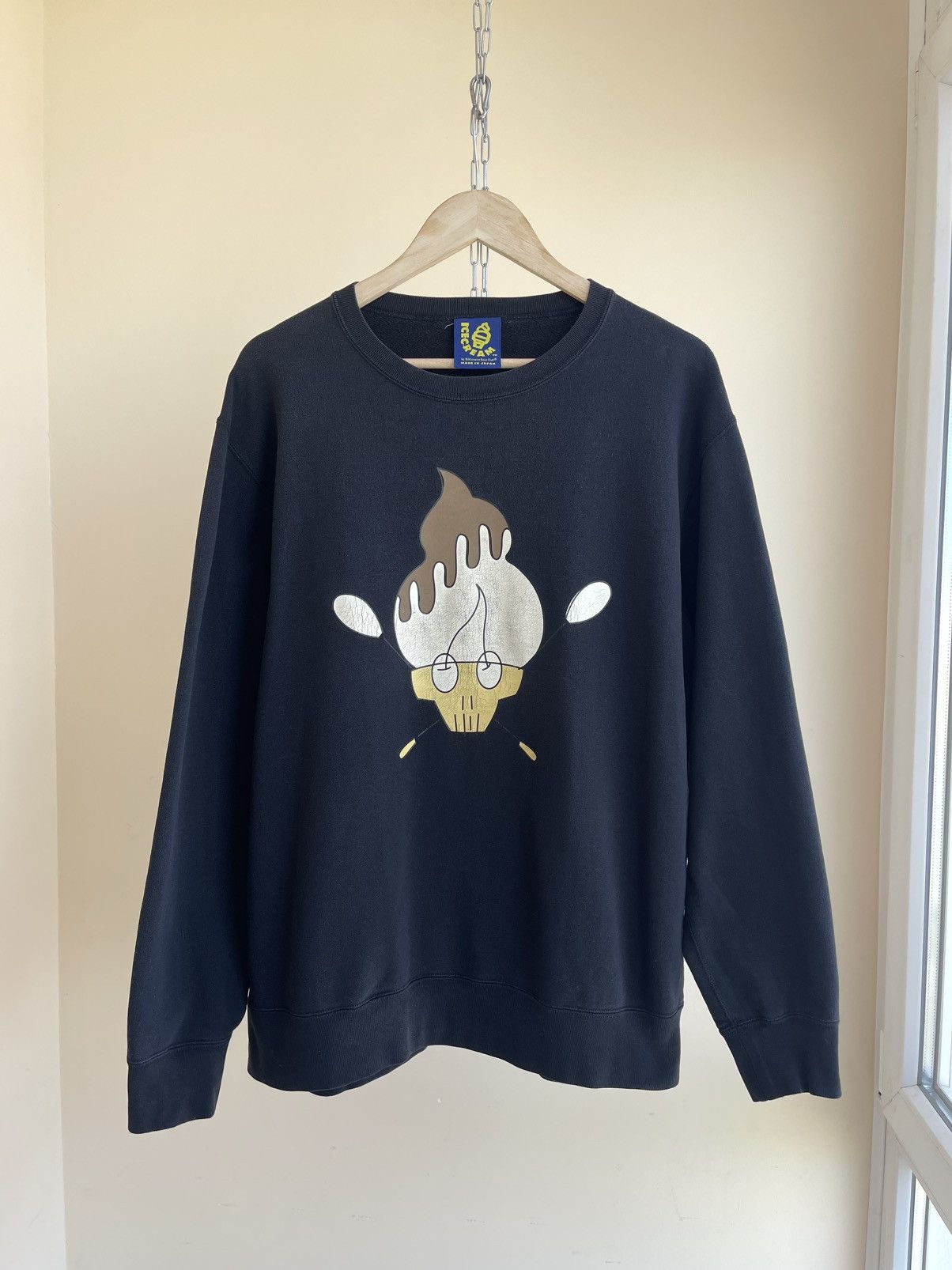 Icecream Skull Logo Sweatshirt Vintage 2000s Billionaire Boys Club Size US XL / EU 56 / 4 - 1 Thumbnail