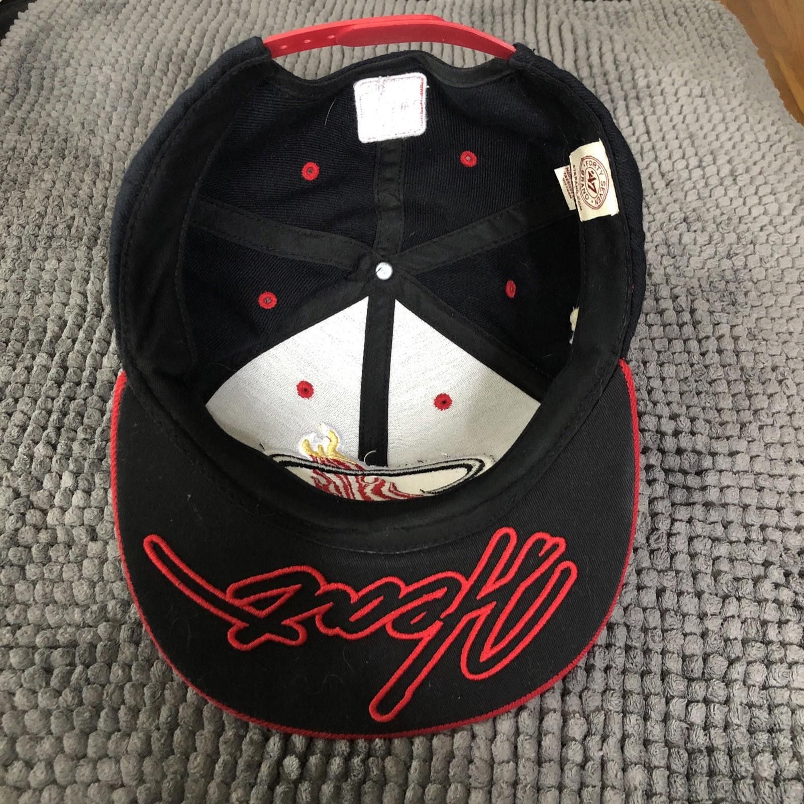47 NBA '47 Brand Hardwood Classics Miami Heat Men's OSFA Hat Size ONE SIZE - 6 Thumbnail