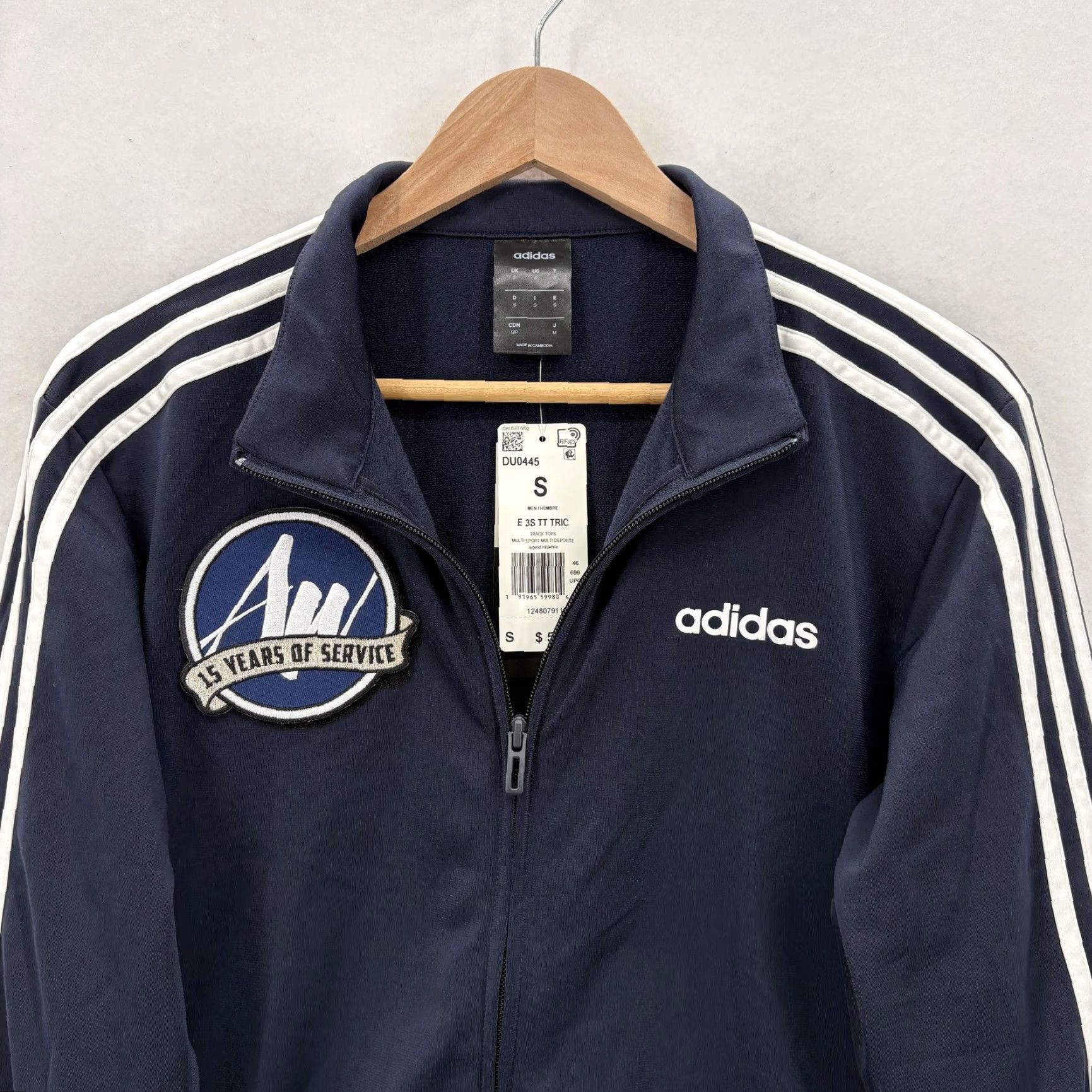 Adidas Adidas Jacket Mens S Blue E 3S TT TRIC Track Top 3 Stripes NWT DU0445 Size US S / EU 44-46 / 1 - 2 Thumbnail
