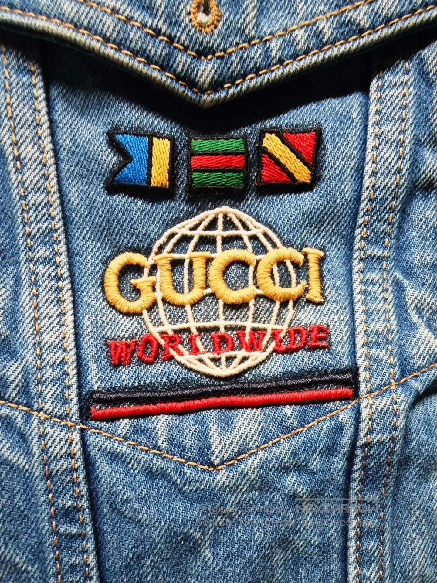 Gucci gucci vintage denim jacket with nautical patch. Size US XXL / EU 58 / 5 - 3 Thumbnail