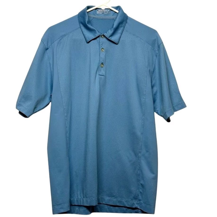 Nike Nike Golf Dri-Fit Performance Polo M Embroidered Swoosh Orange Blue Shirt Mens Size US M / EU 48-50 / 2 - 4 Thumbnail