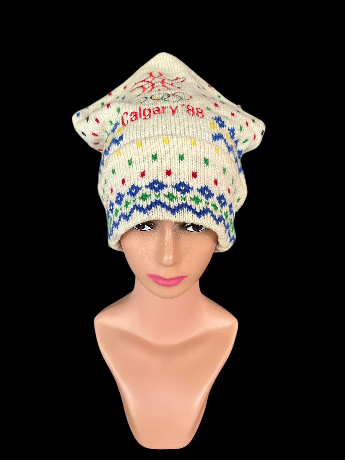 Japanese Brand × Kapital × Vintage Olympic Vintage Calgary 88' Distressed Knitt Beanie hats wol Size ONE SIZE - 4 Thumbnail