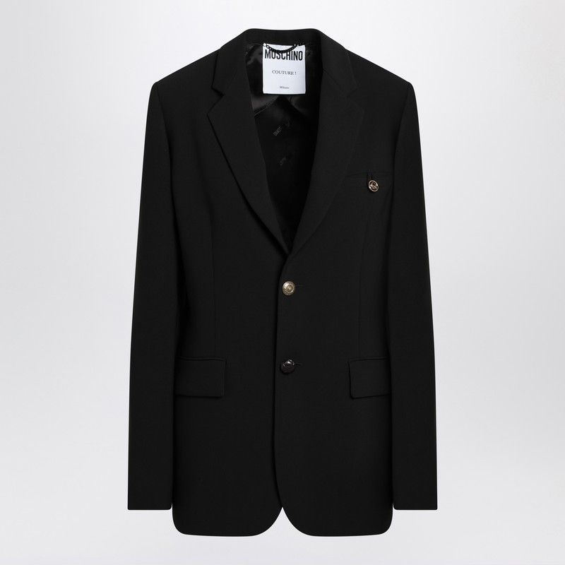 Moschino Moschino Black Single-Breasted Jacket Size S / US 4 / IT 40 - 1 Thumbnail