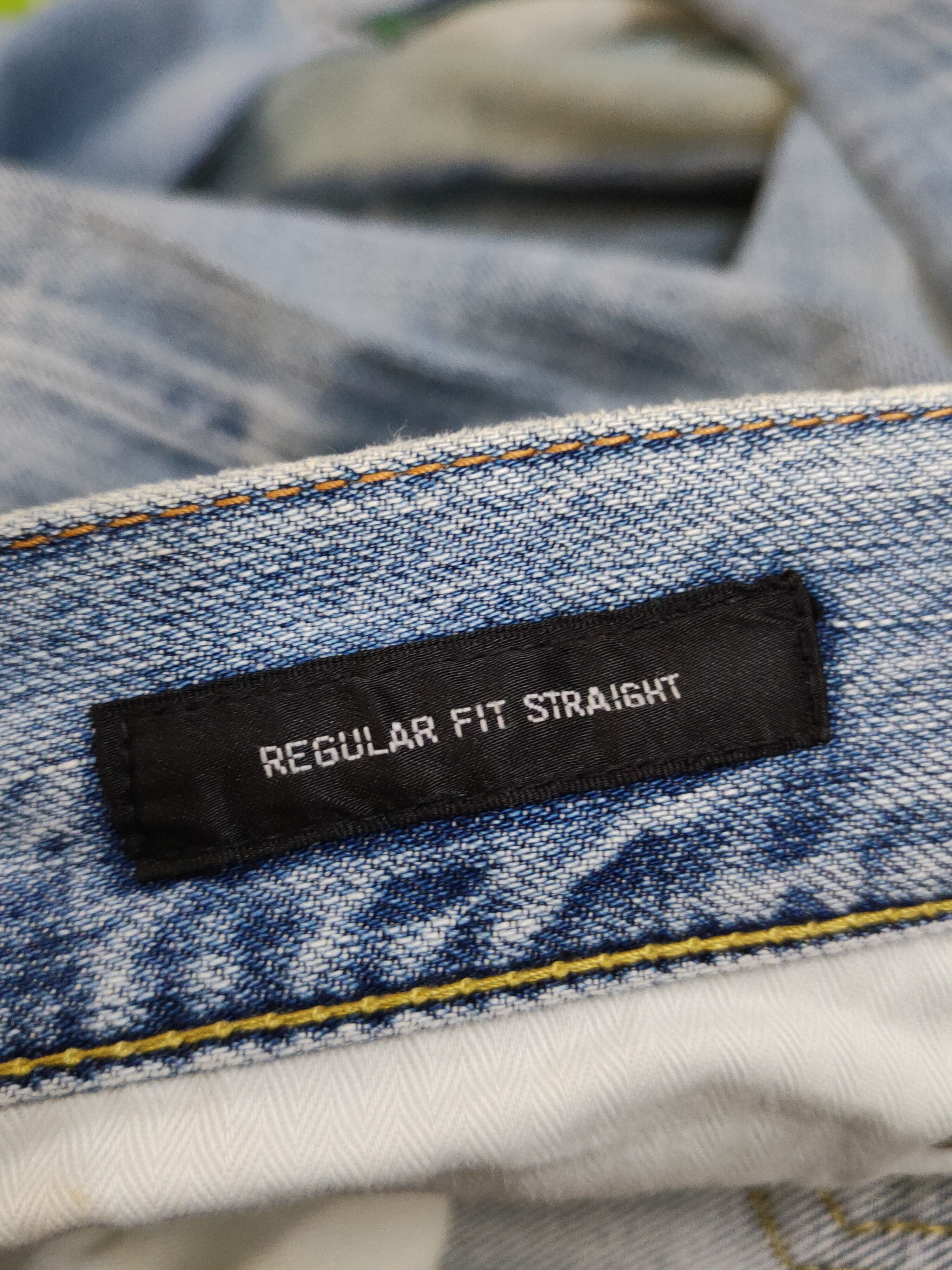 Japanese Brand Uniqlo japan faded Blue Distressed Ripped denim Jeans #W1498 Size US 35 - 15 Thumbnail